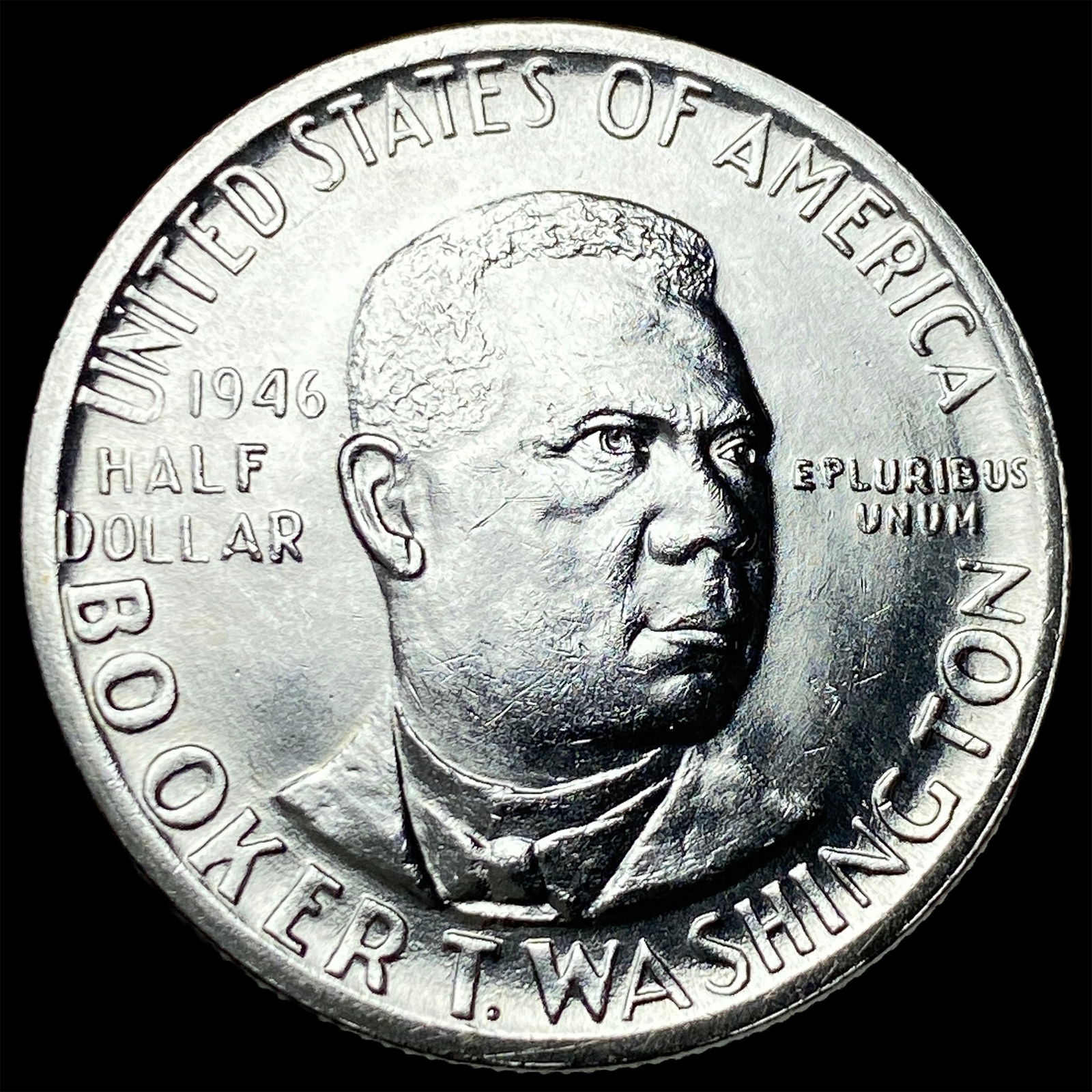 1946 Silver Half Dollar Booker T. Washington UNCIRCULATED: 1946 Silver Half Dollar Booker T. Washington UNCIRCULATED