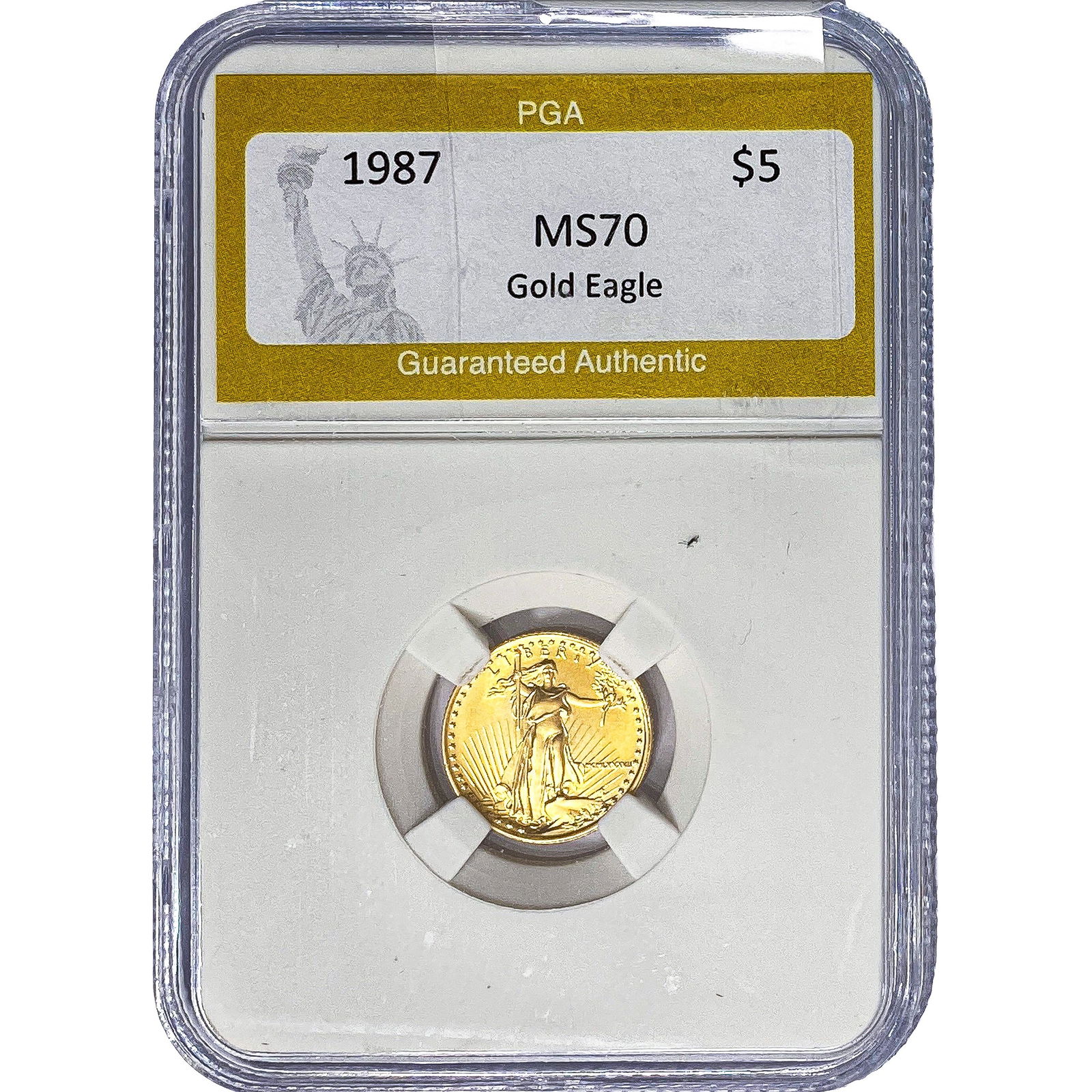 1987 1/10oz $5 Gold Eagle PGA MS70 (1 of 2)