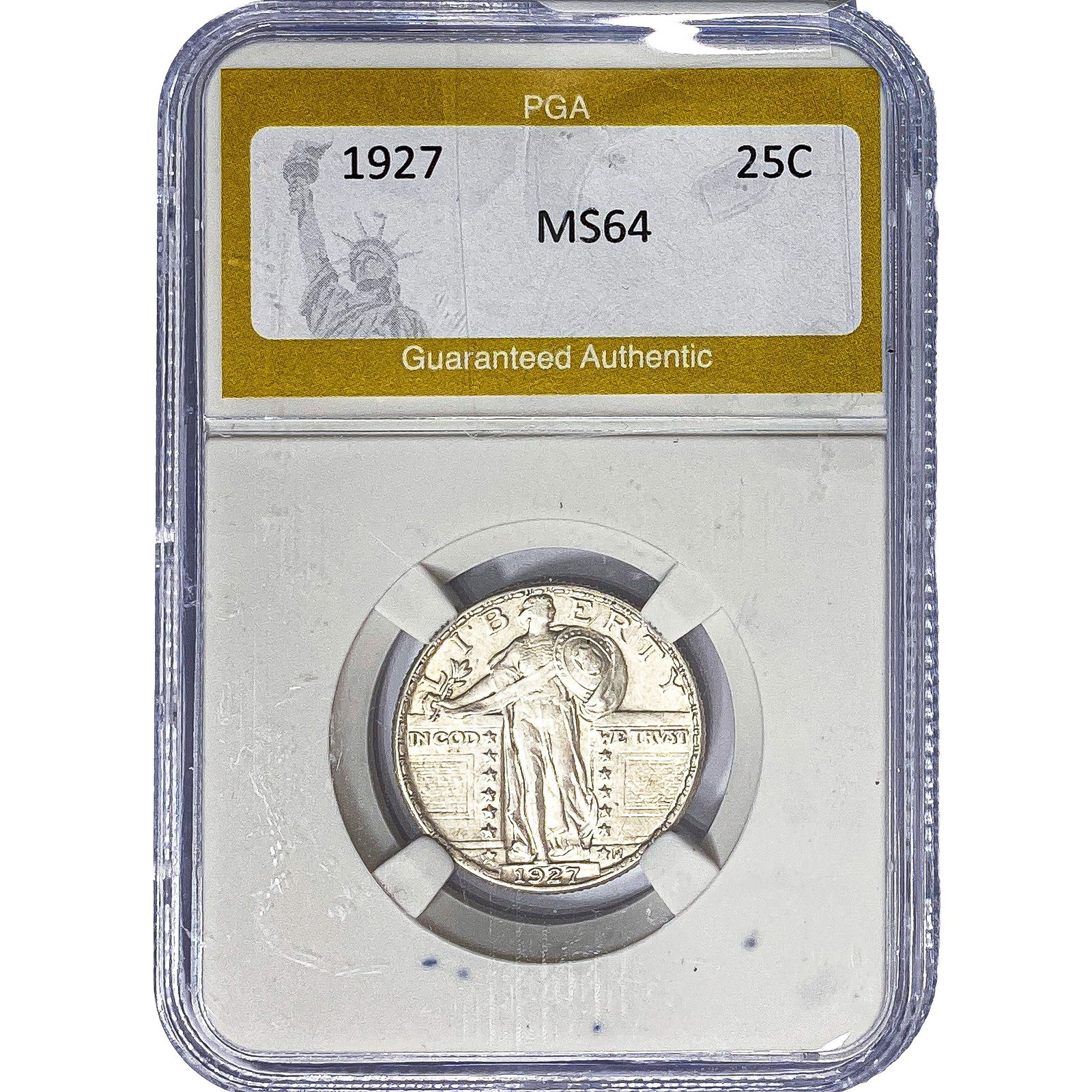 1927 Standing Liberty Quarter PGA MS64: 1927 Standing Liberty Quarter PGA MS64