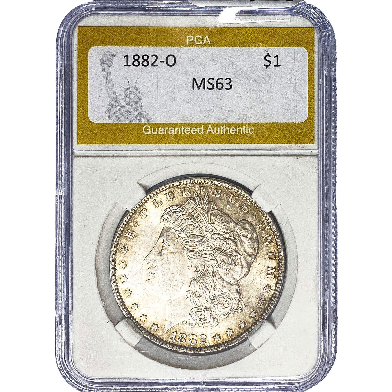 1882-O Morgan Silver Dollar PGA MS63 (1 of 2)