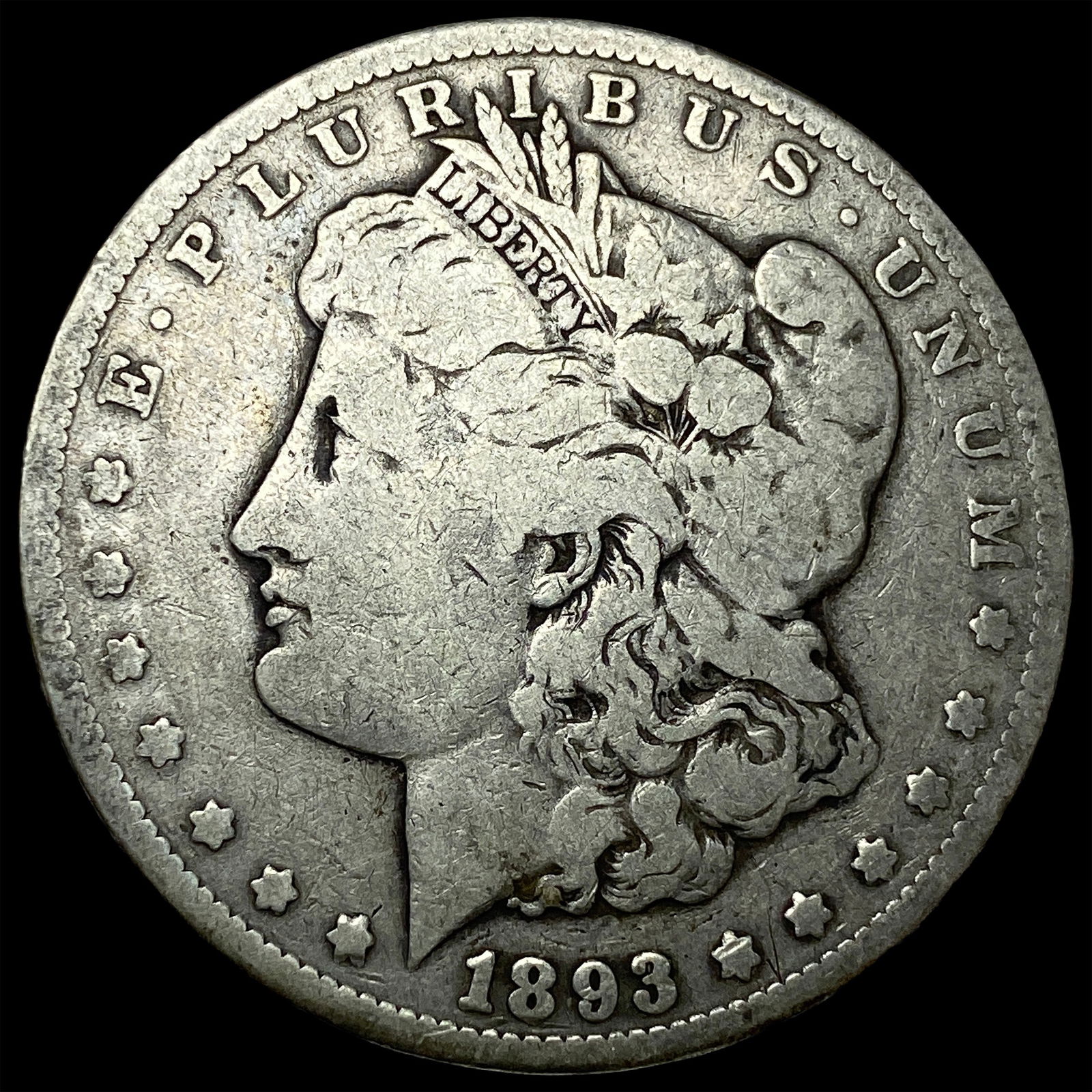 1893-CC Silver Morgan Dollar NICELY CIRCULATED: 1893-CC Silver Morgan Dollar NICELY CIRCULATED