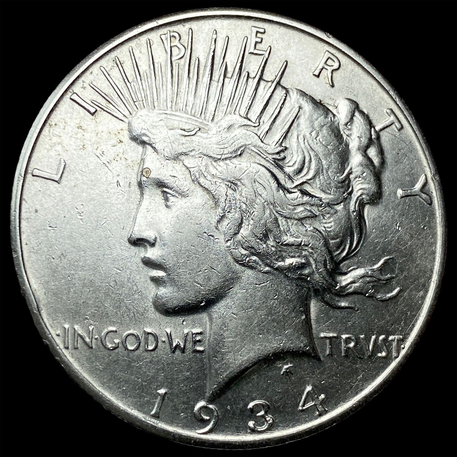 1934-S Silver Peace Dollar CLOSELY UNCIRCULATED (1 of 2)