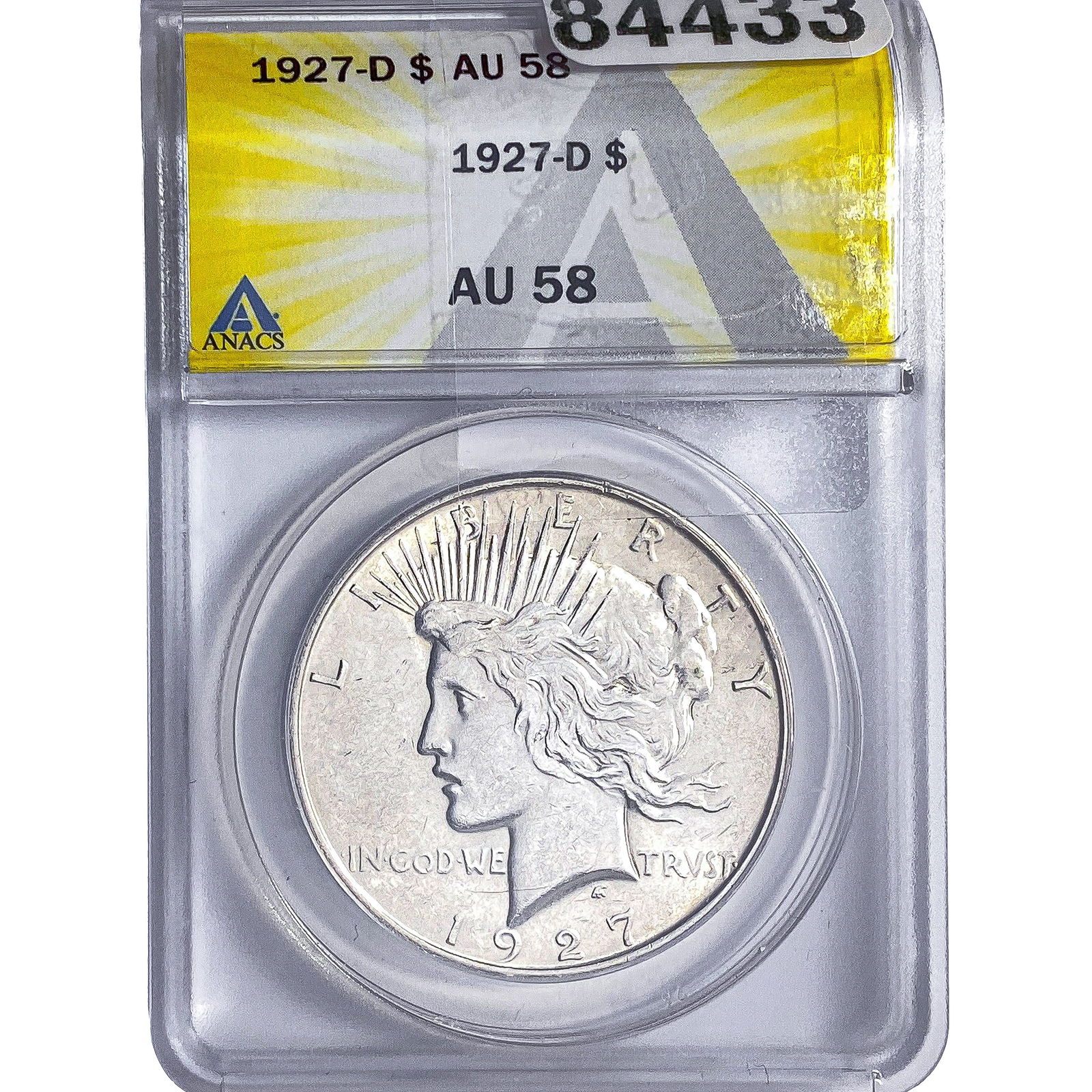 1927-D Silver Peace Dollar ANACS AU58 (1 of 2)