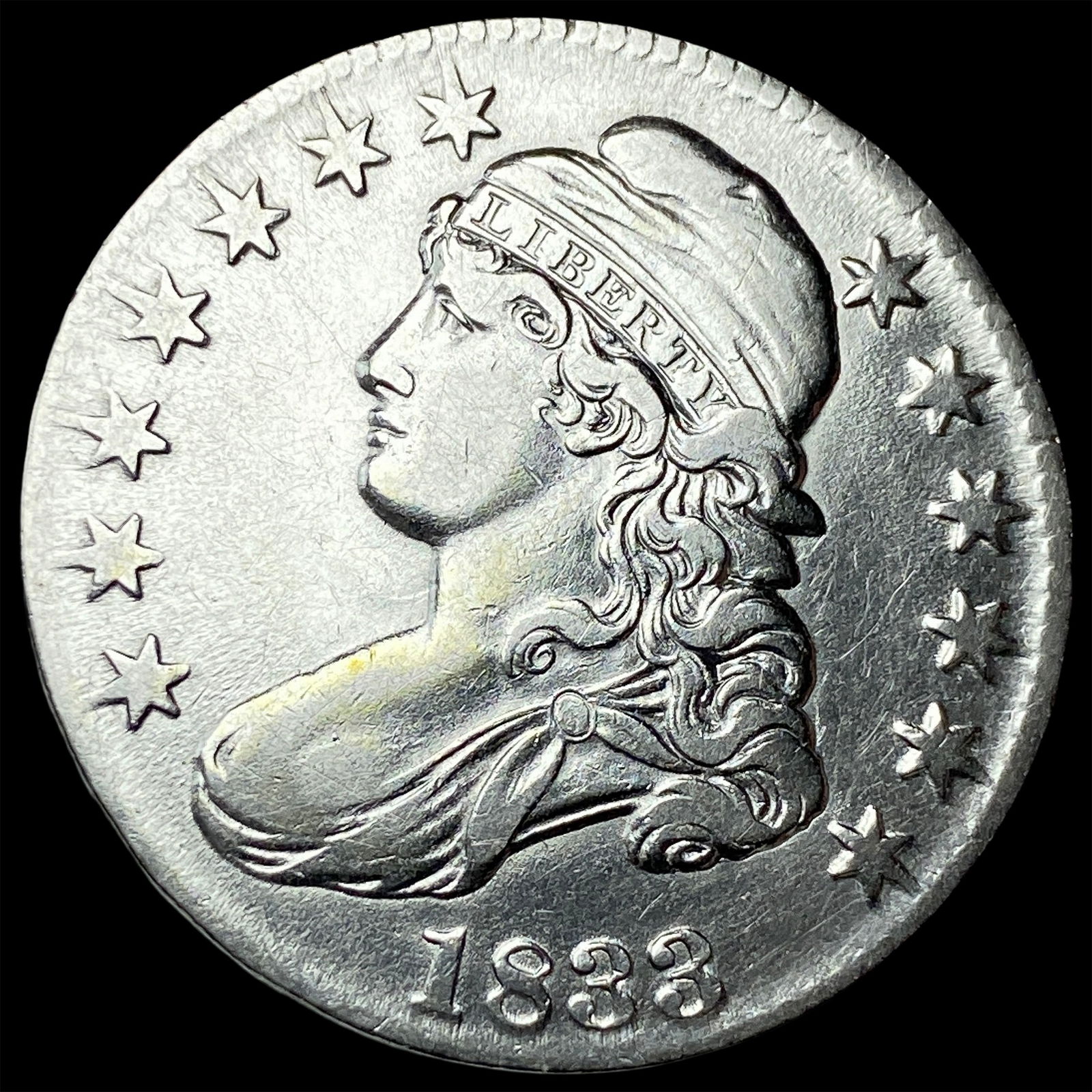 1833 Capped Bust Half Dollar CLOSELY UNCIRCULATED (1 of 2)