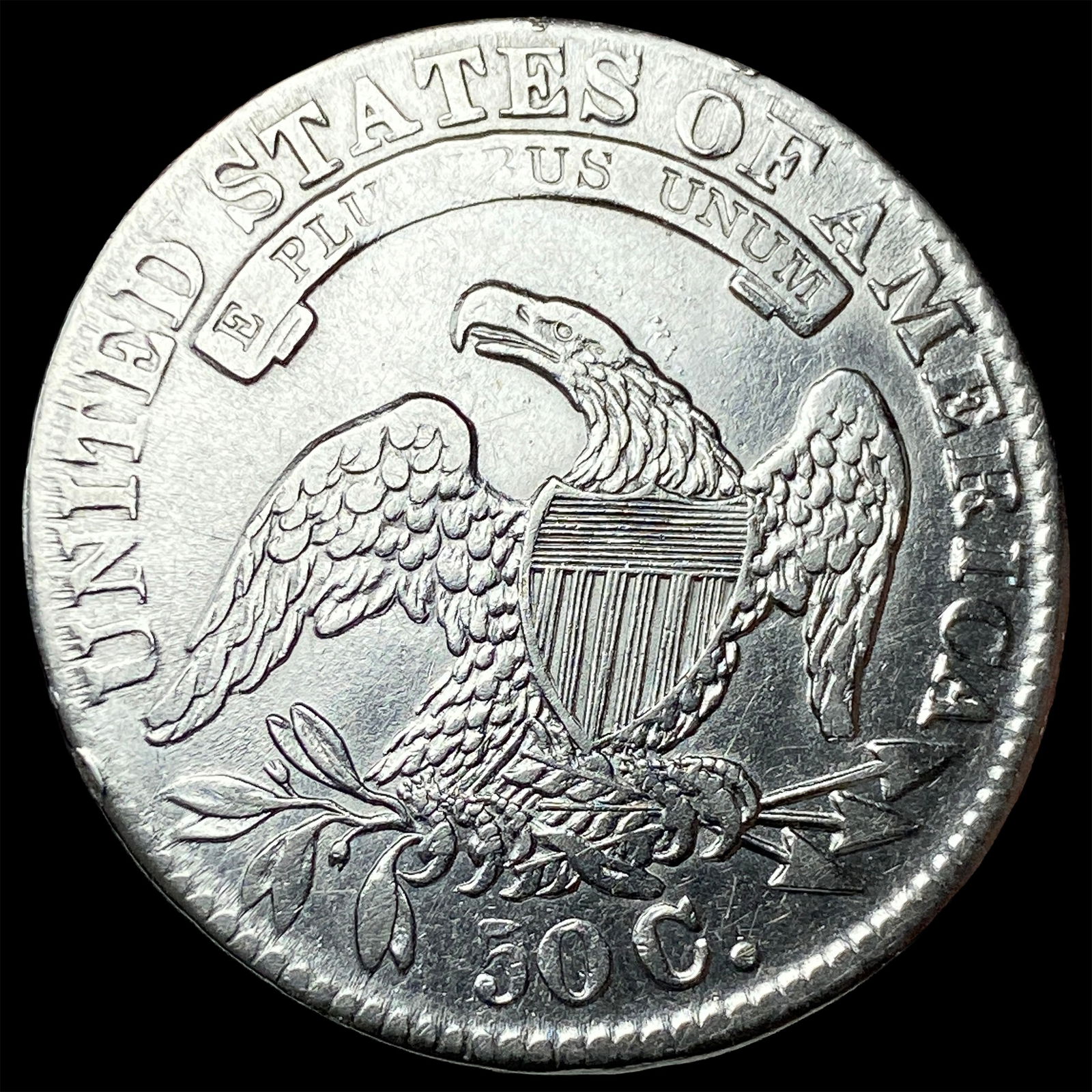 1833 Capped Bust Half Dollar CLOSELY UNCIRCULATED - 2