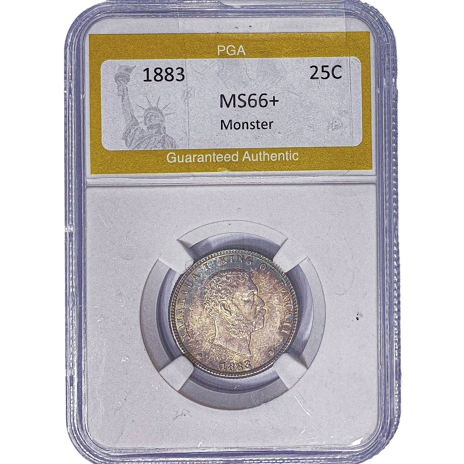1883 Kingdom of Hawaii Quarter PGA MS66+ Monster: 1883 Kingdom of Hawaii Quarter PGA MS66+ Monster