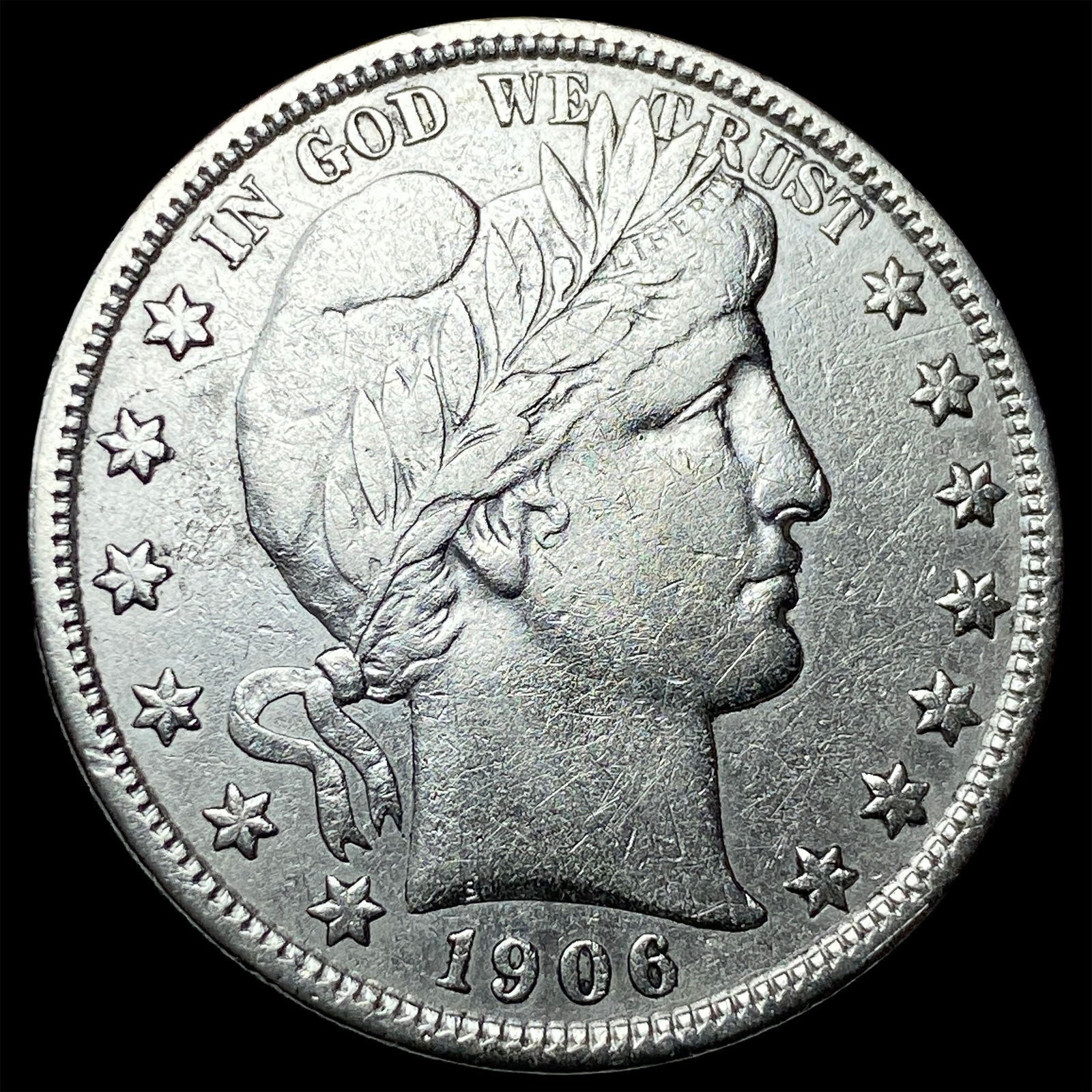 1906-D Silver Barber Half Dollar NEARLY UNCIRCULATED: 1906-D Silver Barber Half Dollar NEARLY UNCIRCULATED