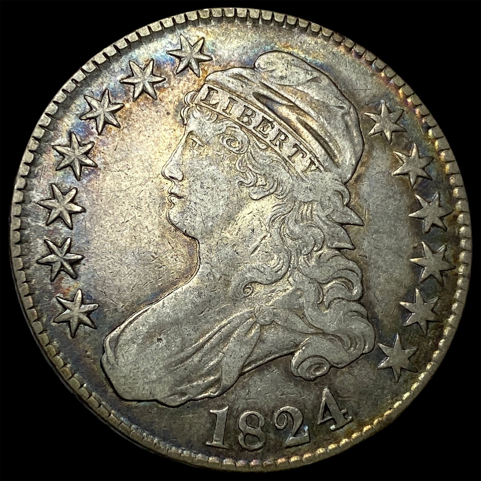 1824 Capped Bust Half Dollar NEARLY UNCIRCULATED (1 of 2)