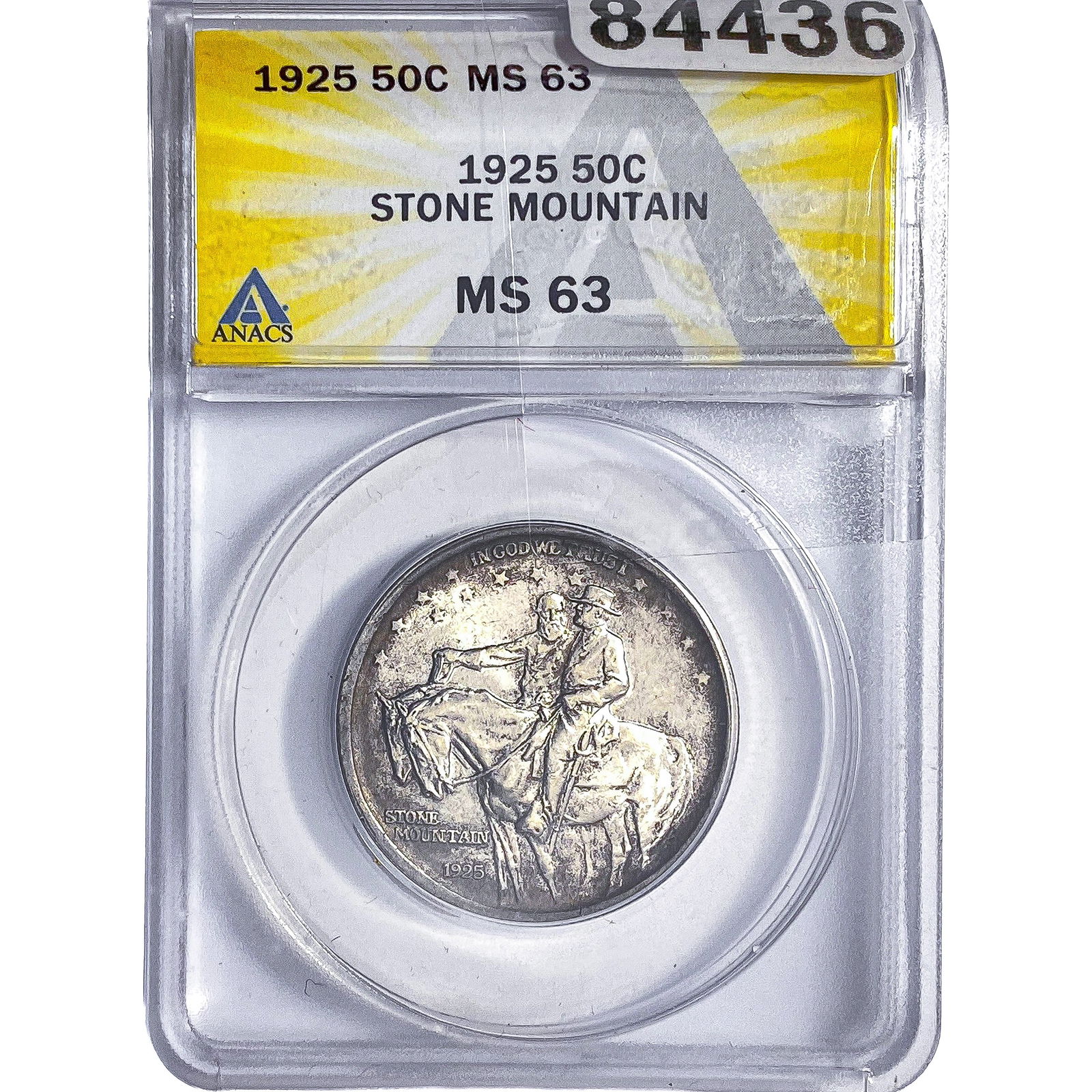 1925 Stone Mountain Half Dollar ANACS MS63: 1925 Stone Mountain Half Dollar ANACS MS63