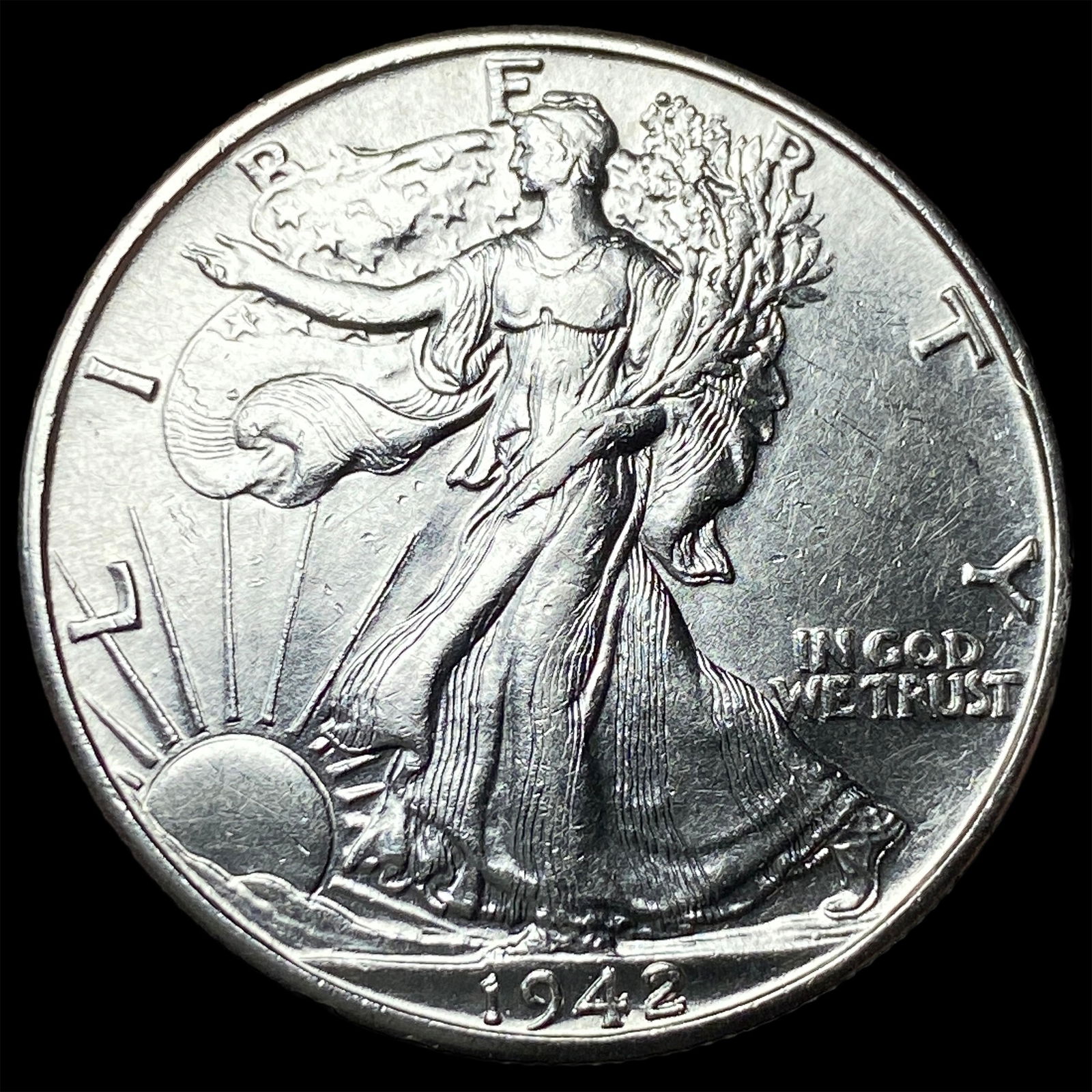 1942-S Silver Half Dollar UNCIRCULATED (1 of 2)