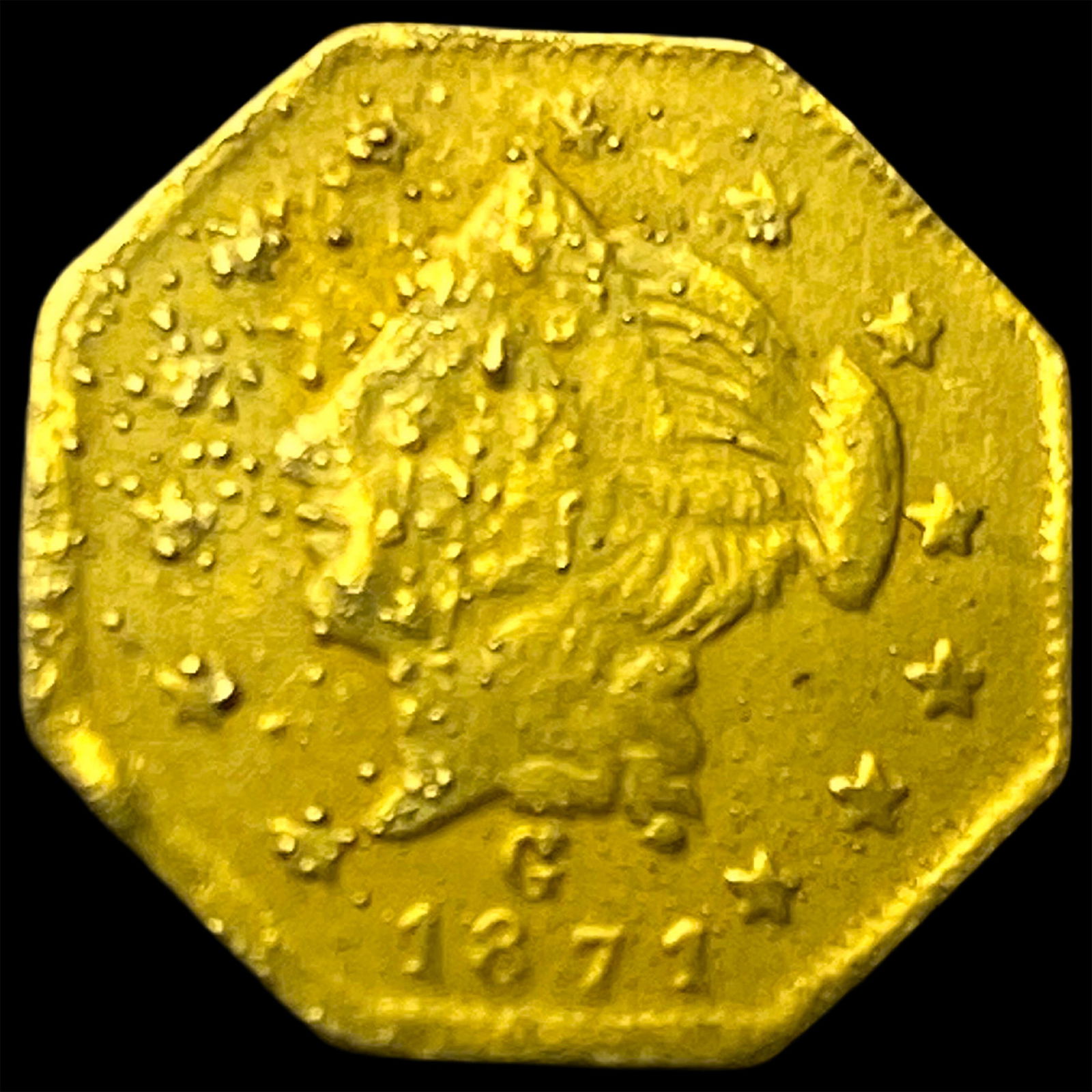 1871 Gold 50 Cents California Fractional HIGH GRADE: 1871 Gold 50 Cents California Fractional HIGH GRADE