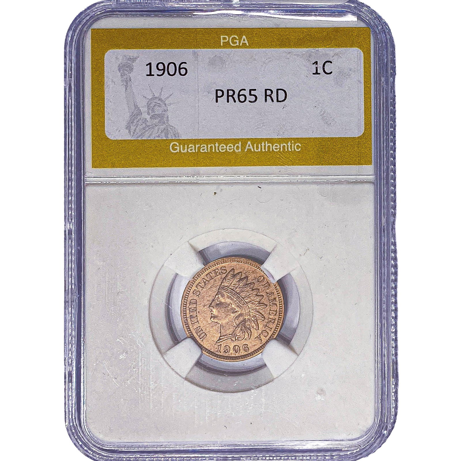1906 Indian Head Cent PGA PR65 RD: 1906 Indian Head Cent PGA PR65 RD