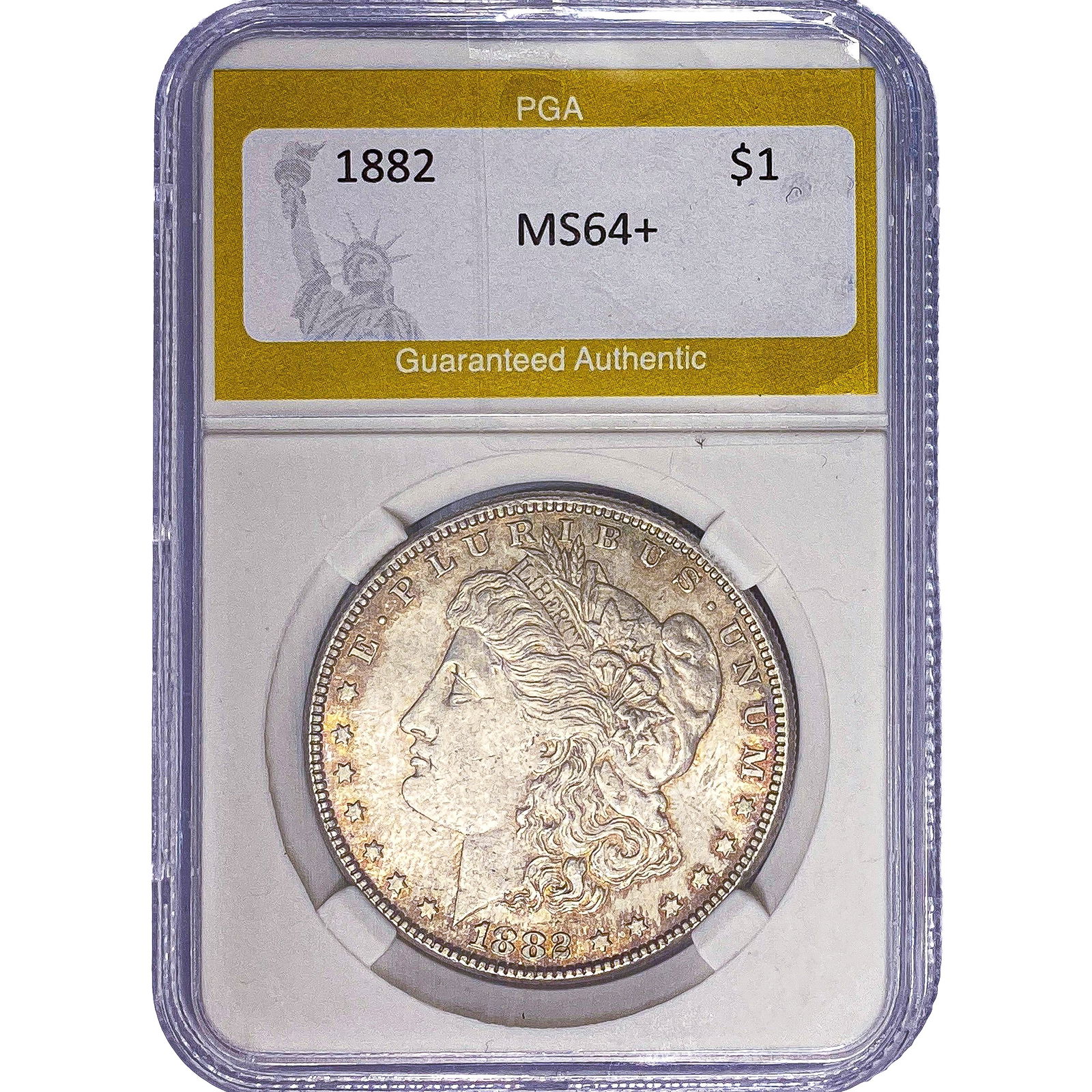 1882 Morgan Silver Dollar PGA MS64+: 1882 Morgan Silver Dollar PGA MS64+