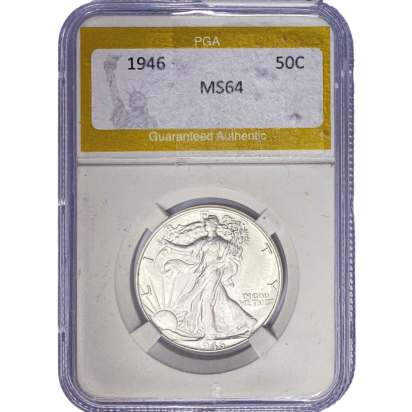 1946 Walking Liberty Half Dollar PGA MS64: 1946 Walking Liberty Half Dollar PGA MS64