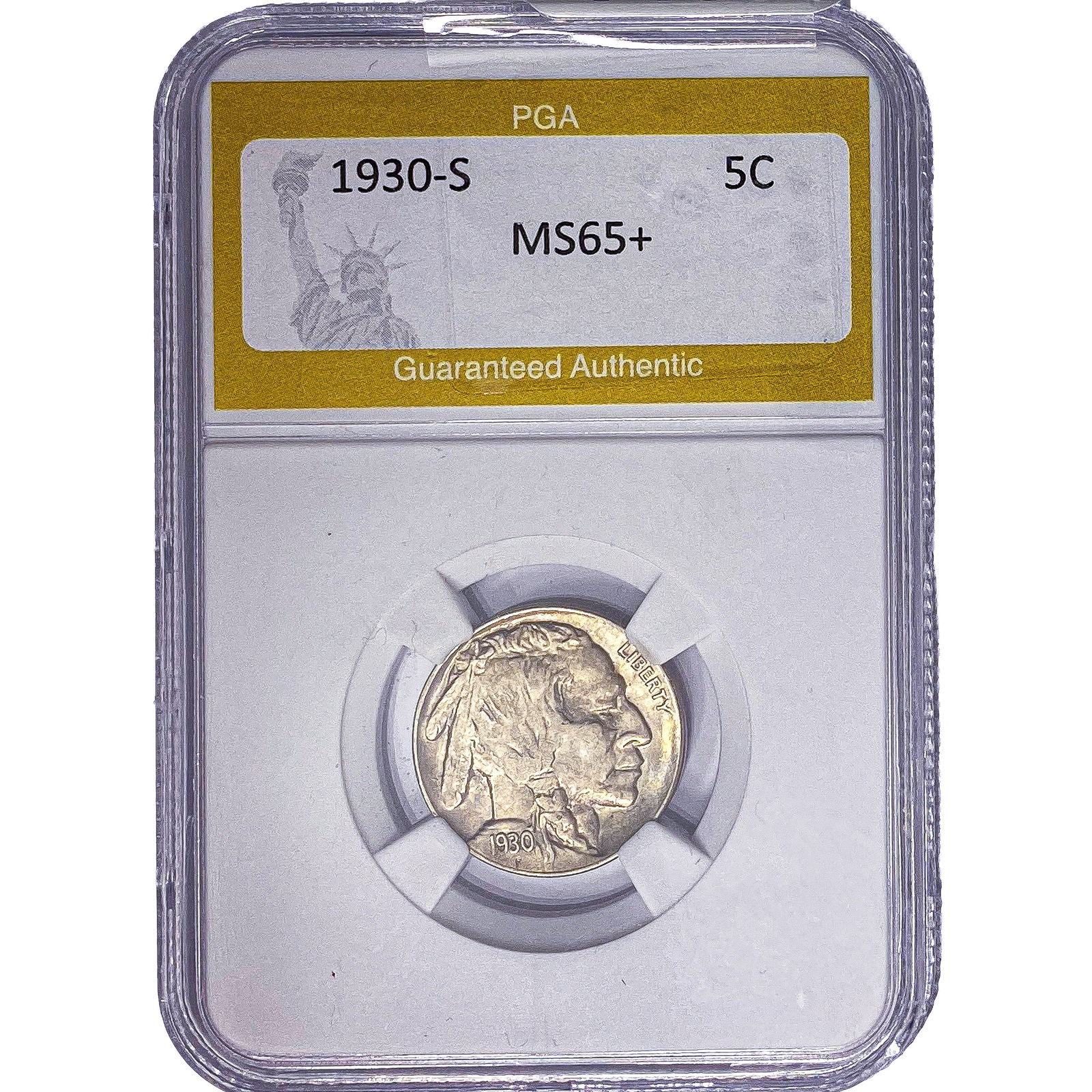 1930-S Buffalo Nickel PGA MS65+ (1 of 2)