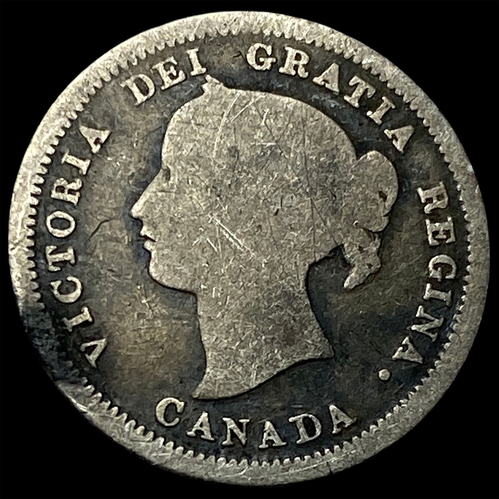1858 Canada Silver 5 Cents LIGHTLY CIRCULATED: 1858 Canada Silver 5 Cents LIGHTLY CIRCULATED