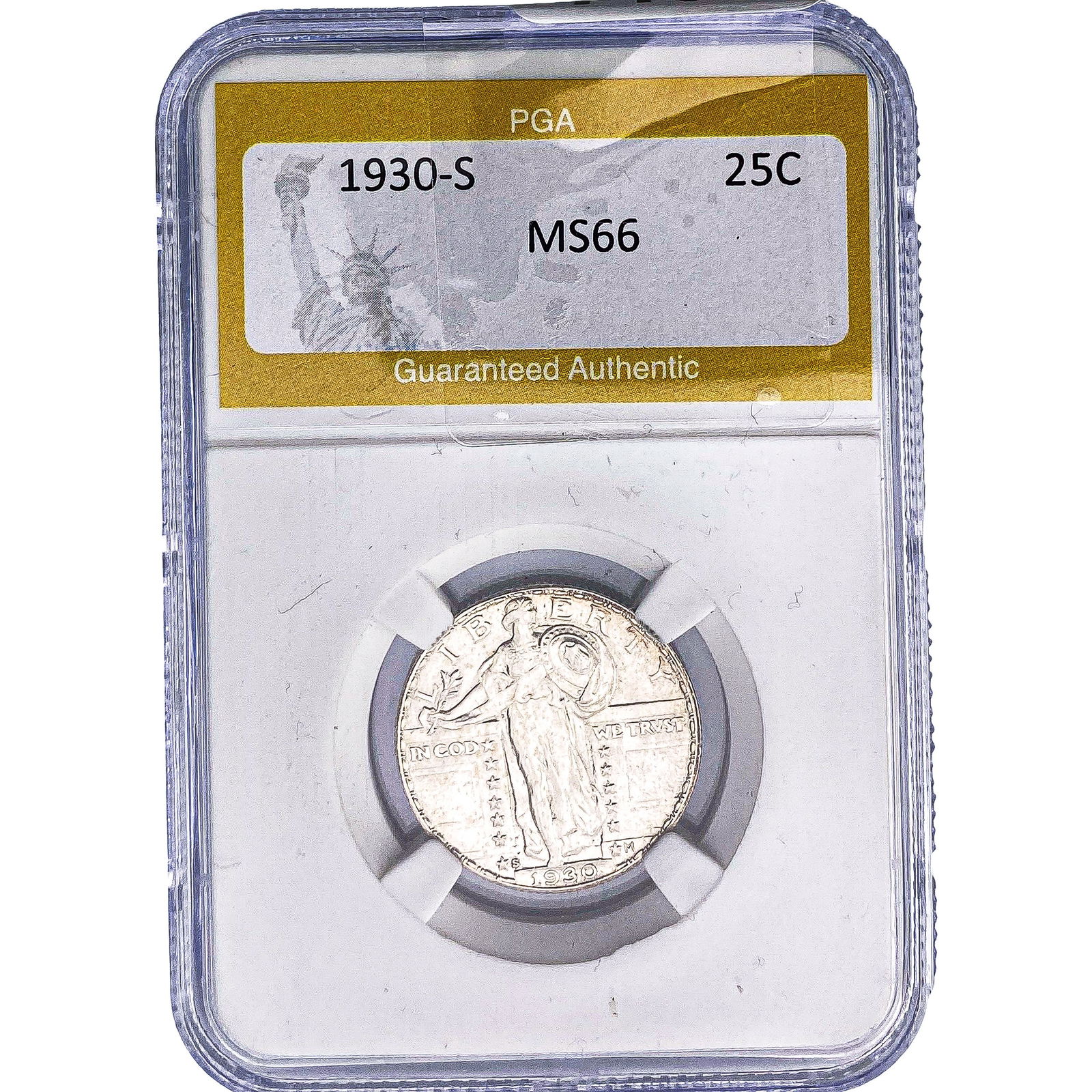1930-S Standing Liberty Quarter PGA MS66: 1930-S Standing Liberty Quarter PGA MS66
