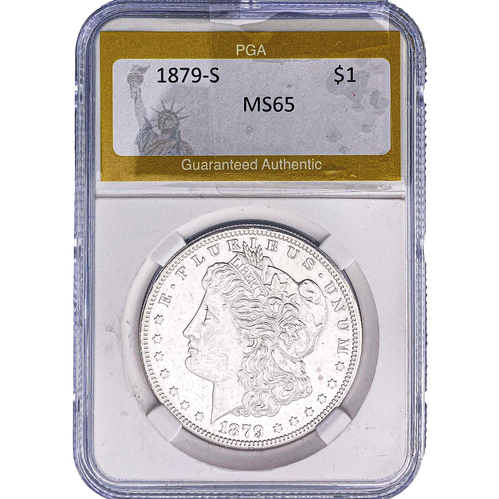 1879-S Morgan Silver Dollar PGA MS65: 1879-S Morgan Silver Dollar PGA MS65