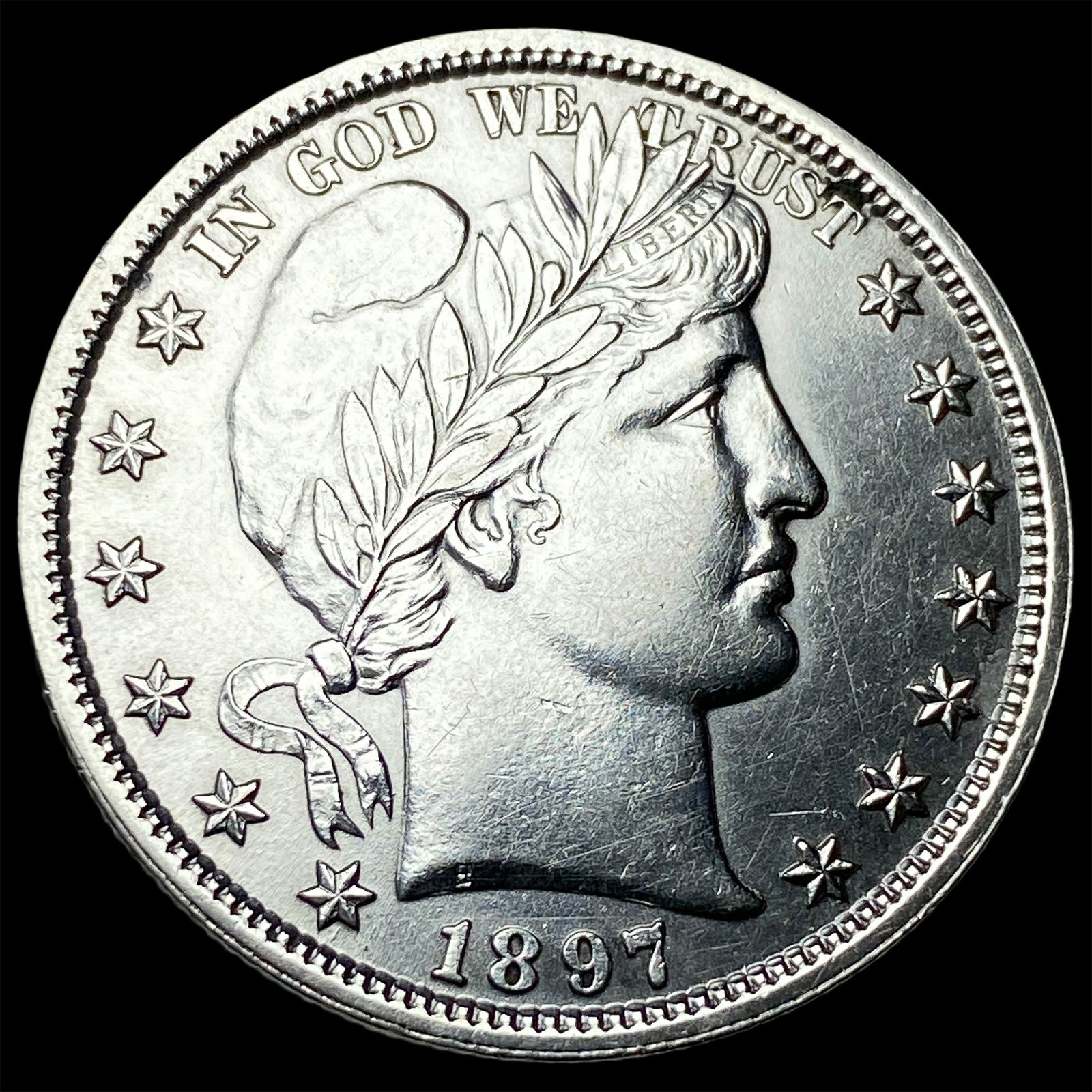 1897 Silver Half Dollar (Barber) CHOICE AU (1 of 2)