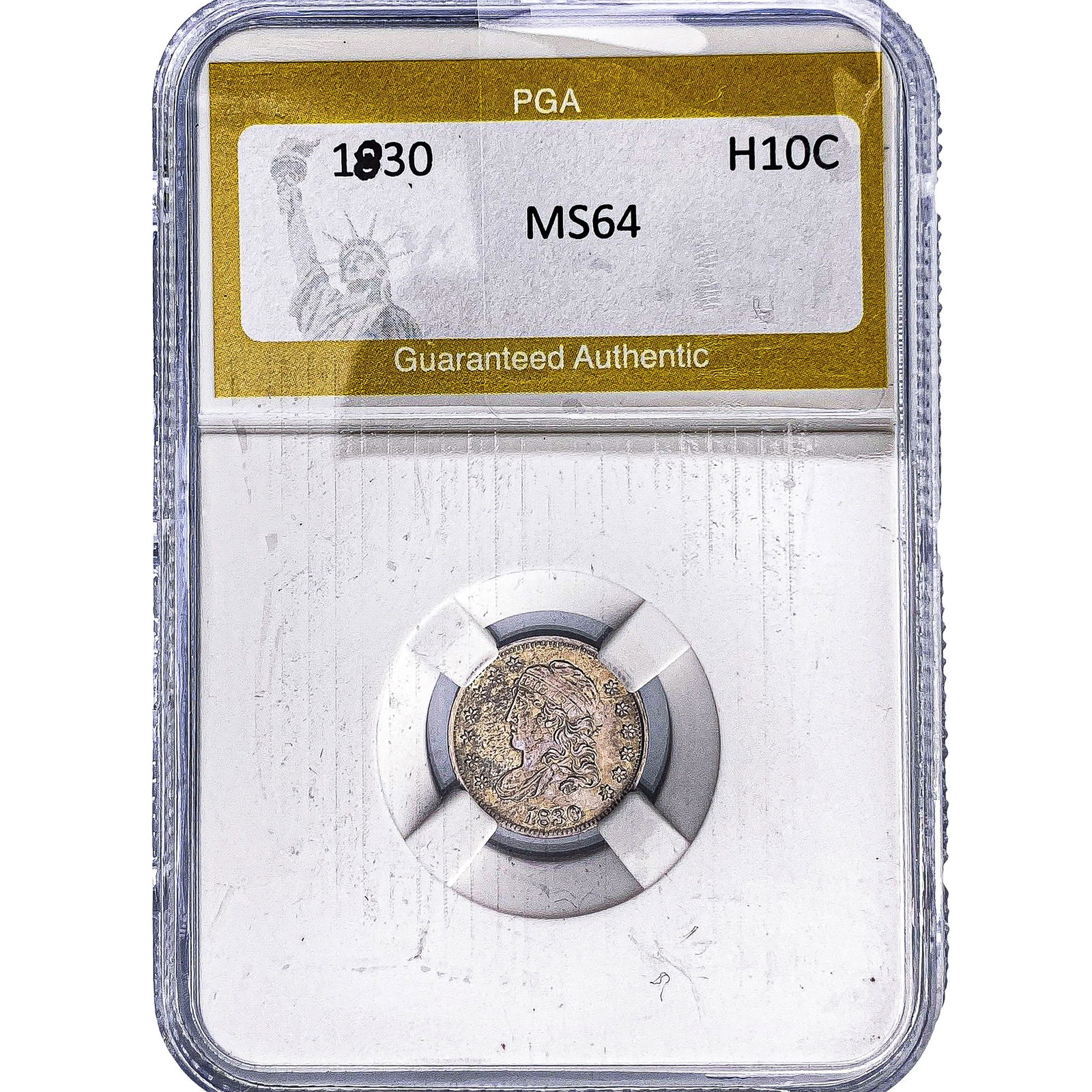1830 Capped Bust Half Dime PGA MS64: 1830 Capped Bust Half Dime PGA MS64