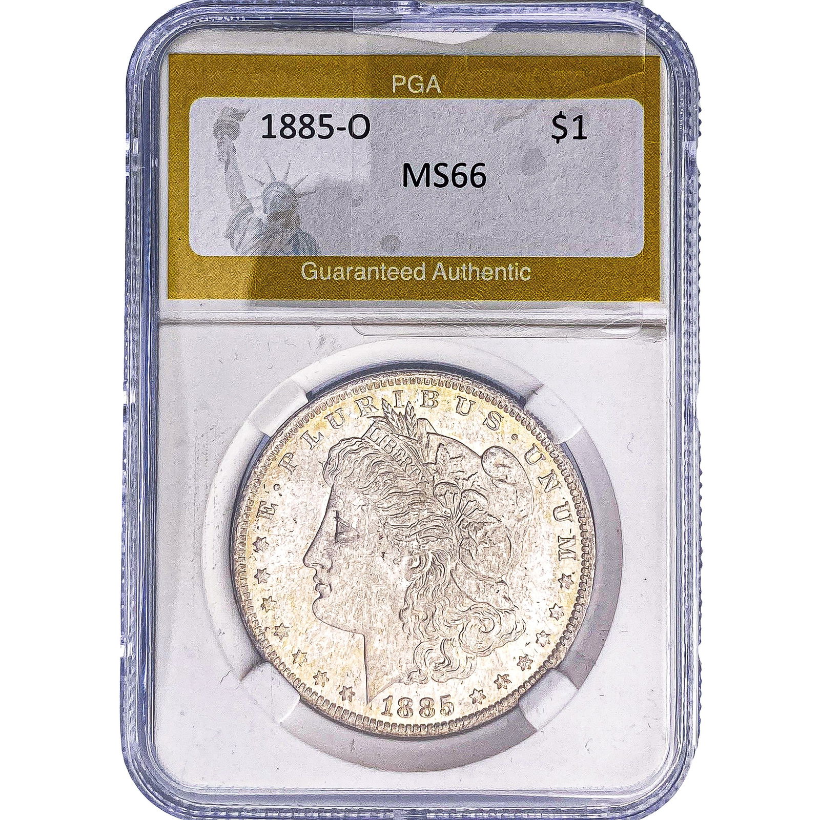 1885-O Morgan Silver Dollar PGA MS66: 1885-O Morgan Silver Dollar PGA MS66