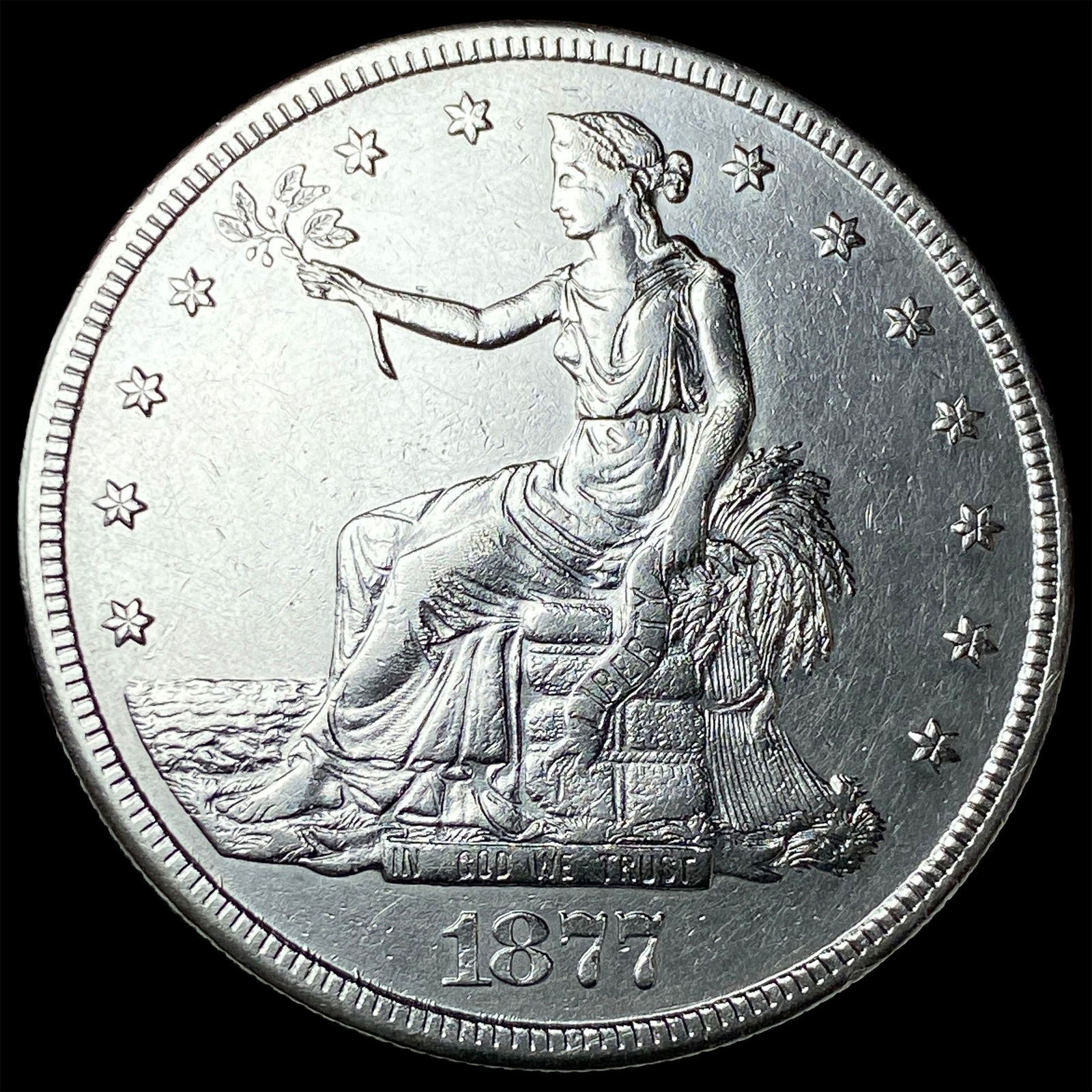 1877-S Silver Trade Dollar CLOSELY UNCIRCULATED (1 of 2)