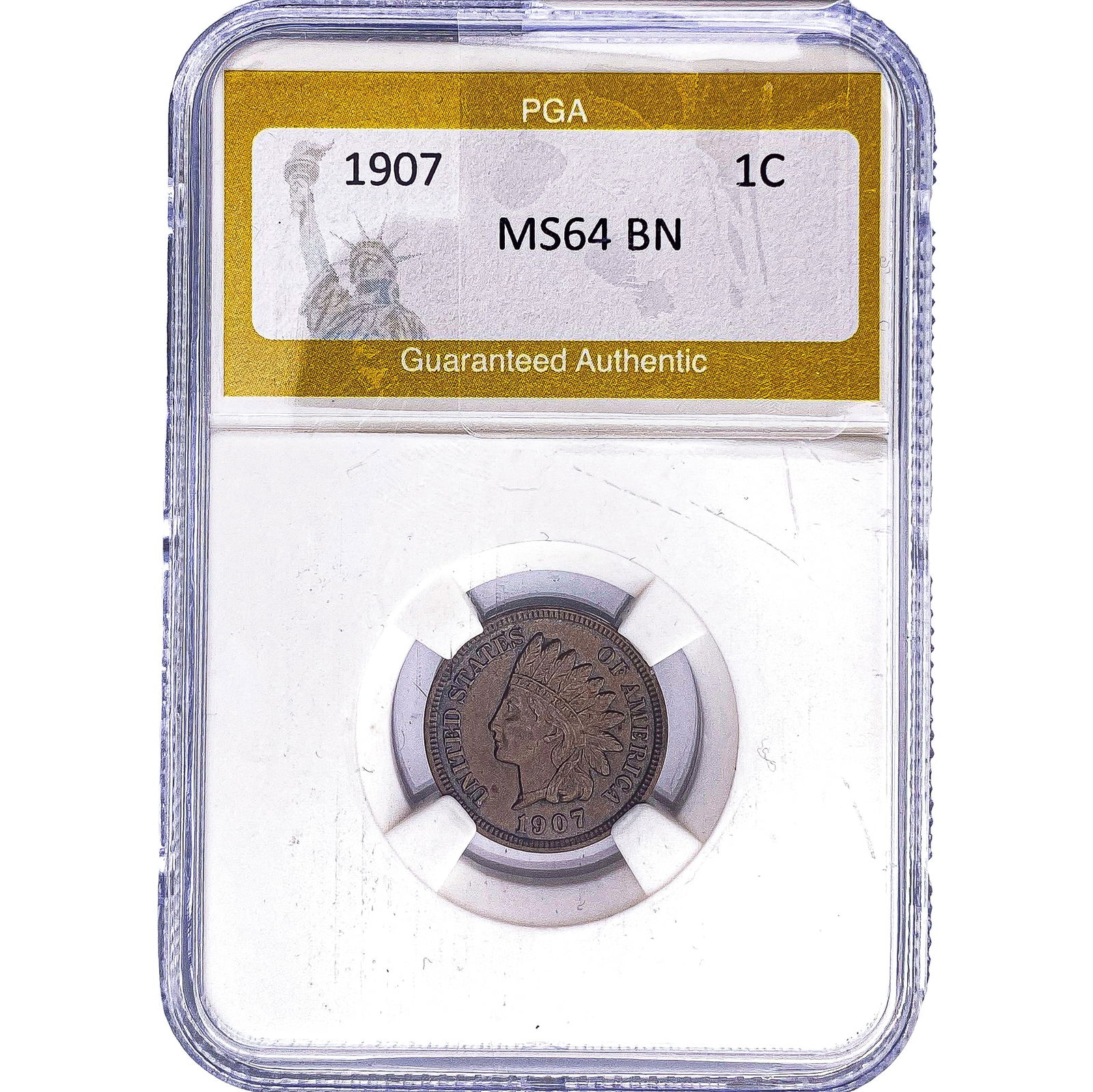 1907 Indian Head Cent PGA MS64 BN (1 of 2)