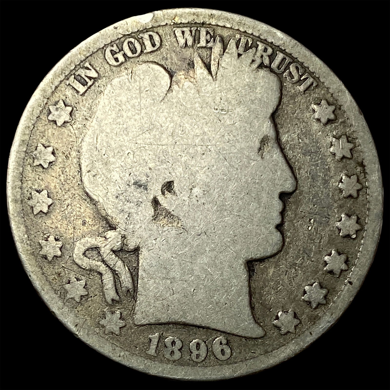 1896-O Silver Barber Quarter NICELY CIRCULATED (1 of 2)