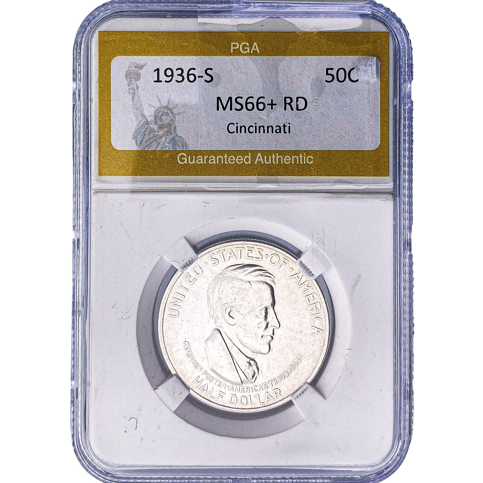 1936-S Cincinatti Half Dollar PGA MS66+ RD (1 of 2)