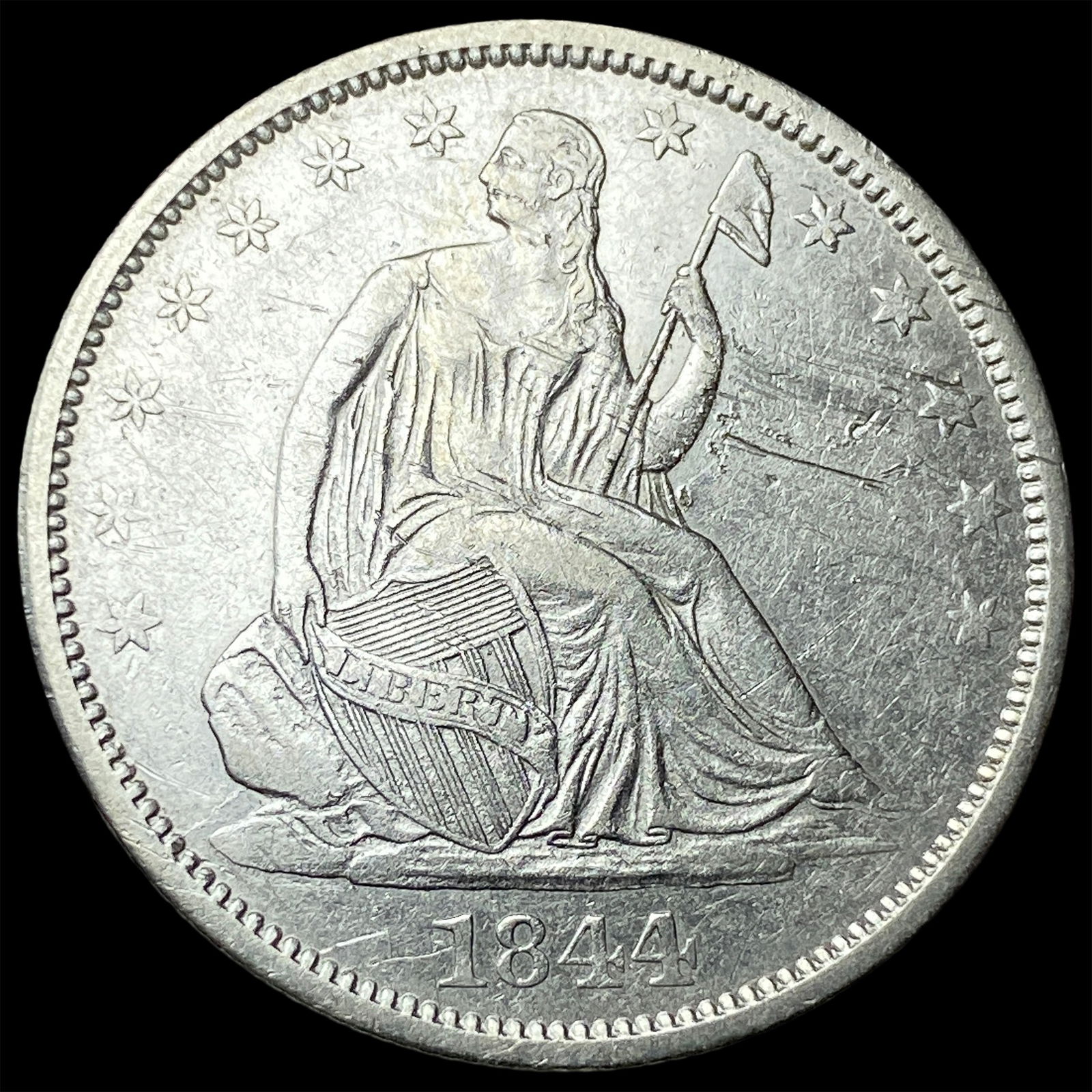 1844-O Silver Half Dollar NEARLY UNCIRCULATED (1 of 2)