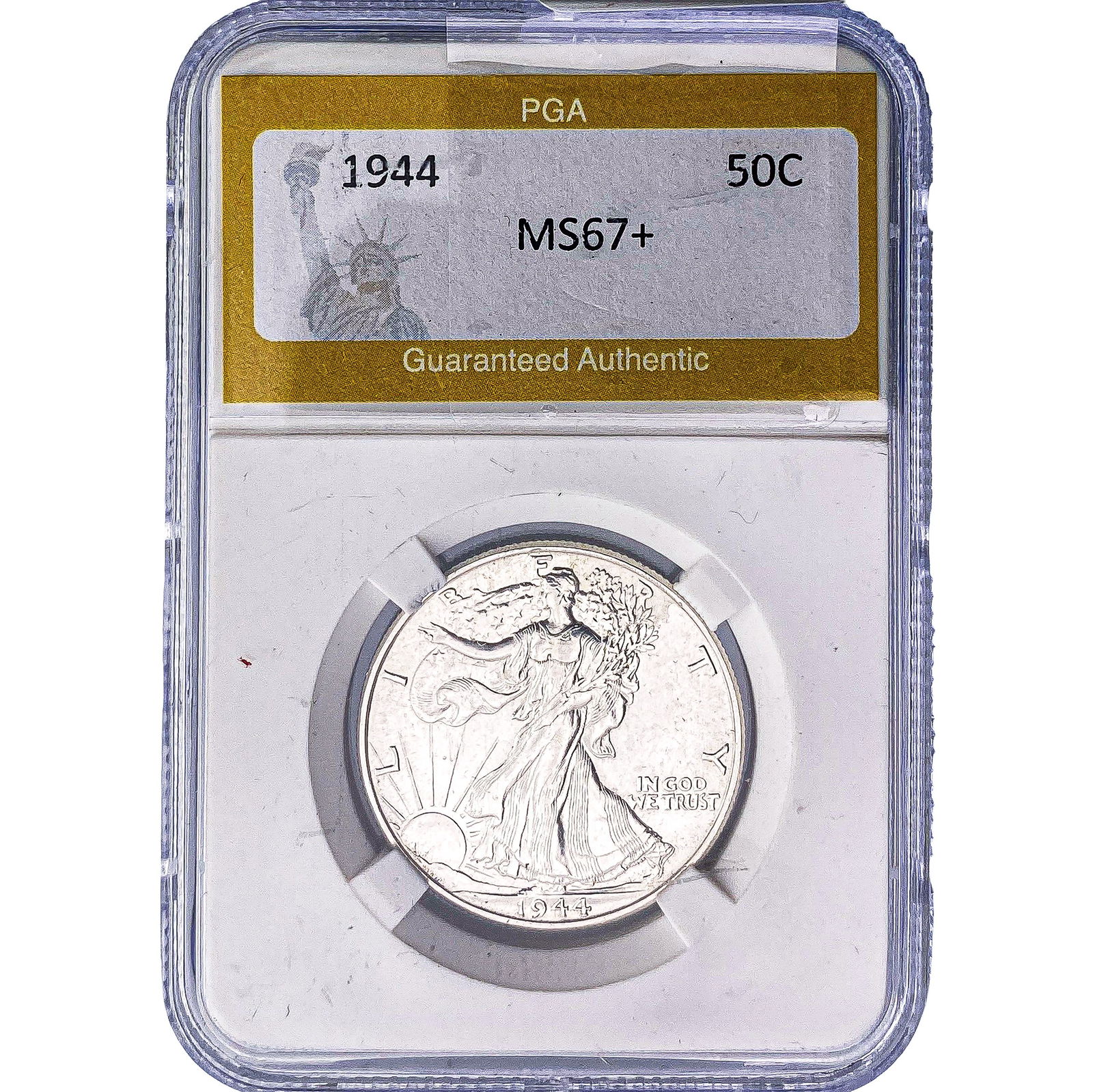 1944 Walking Liberty Half Dollar PGA MS67+: 1944 Walking Liberty Half Dollar PGA MS67+