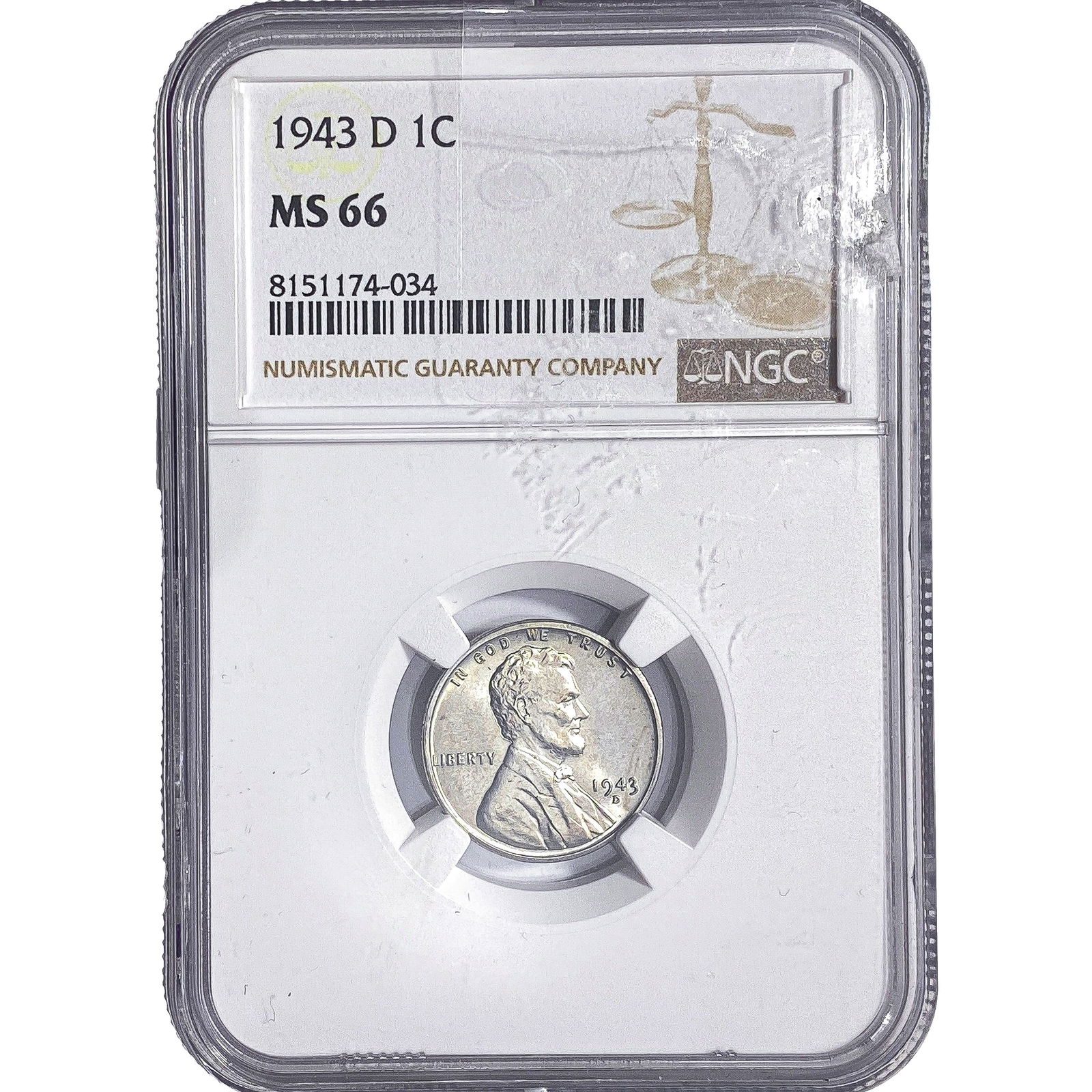 1943-D Wheat Cent NGC MS66 (1 of 2)