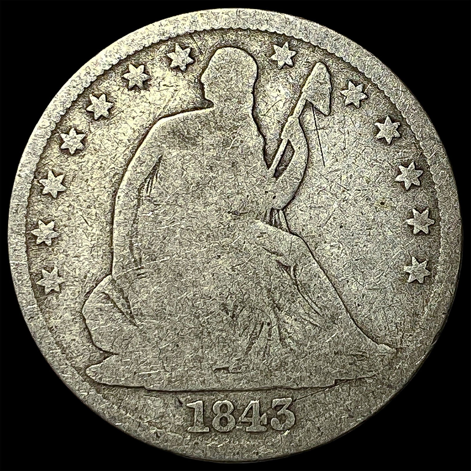 1843-O Silver Half Dollar NICELY CIRCULATED (1 of 2)