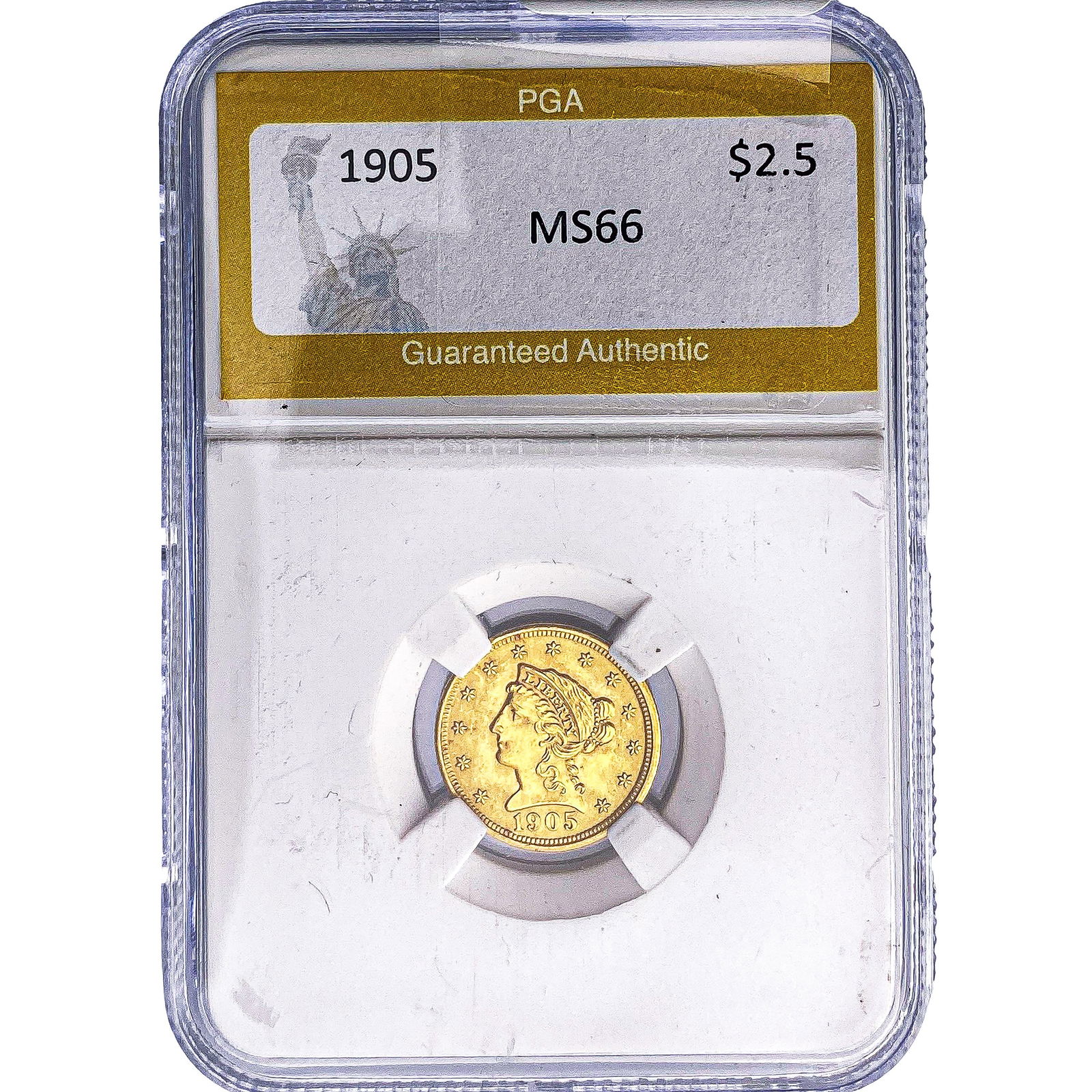 1905 $2.50 Gold Quarter Eagle PGA MS66 (1 of 2)