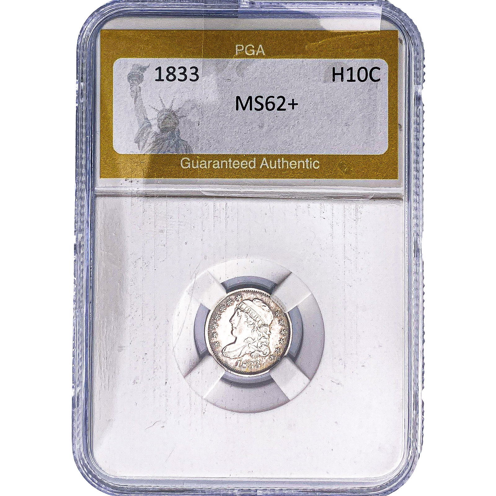 1833 Capped Bust Half Dime PGA MS62+: 1833 Capped Bust Half Dime PGA MS62+