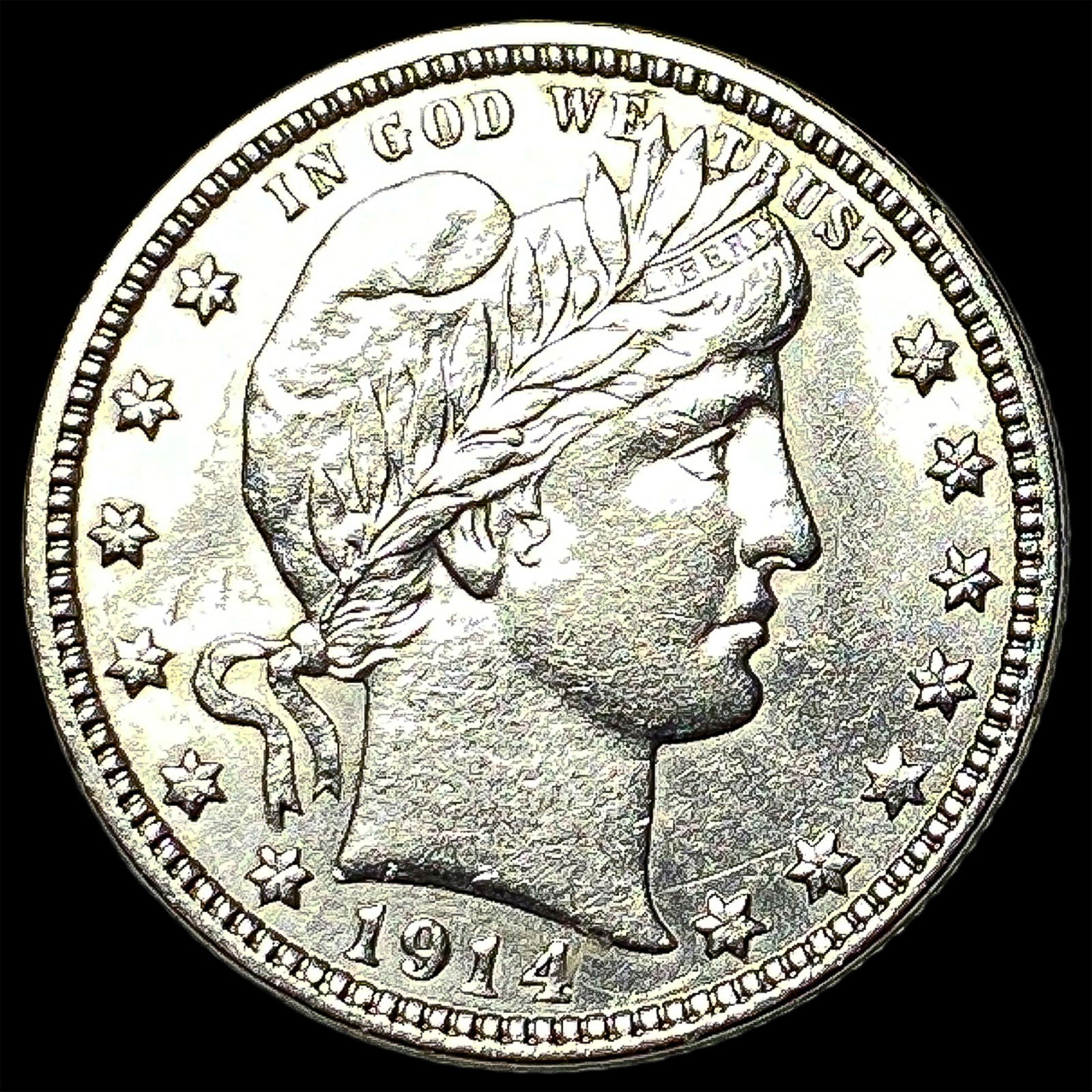 1914 Barber Silver Quarter CLOSELY UNCIRCULATED (1 of 2)