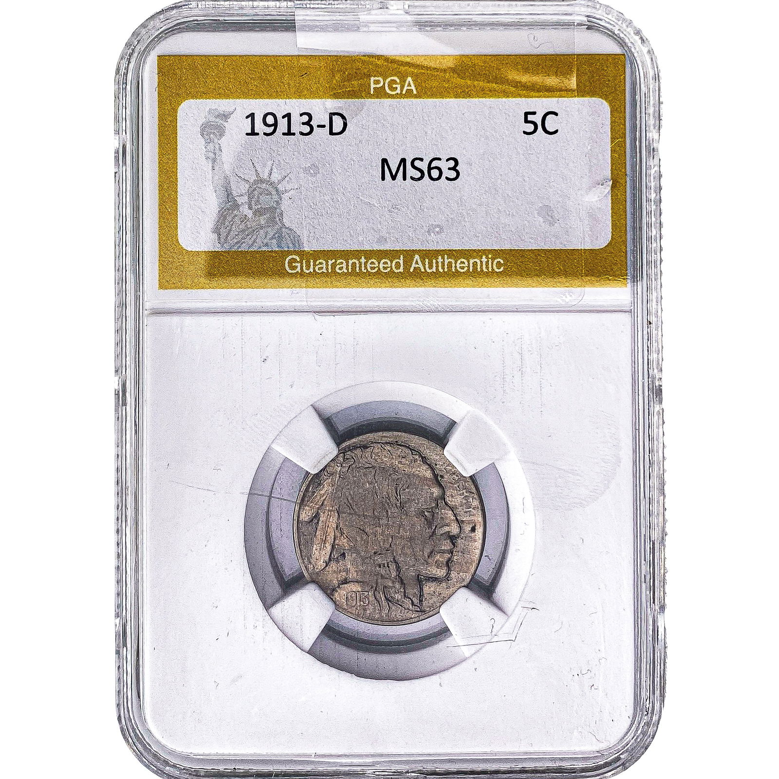 1913-D Buffalo Nickel PGA MS63 (1 of 2)