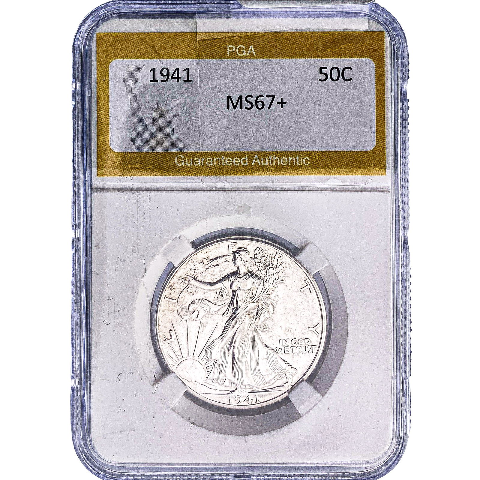 1941 Walking Liberty Half Dollar PGA MS67+: 1941 Walking Liberty Half Dollar PGA MS67+