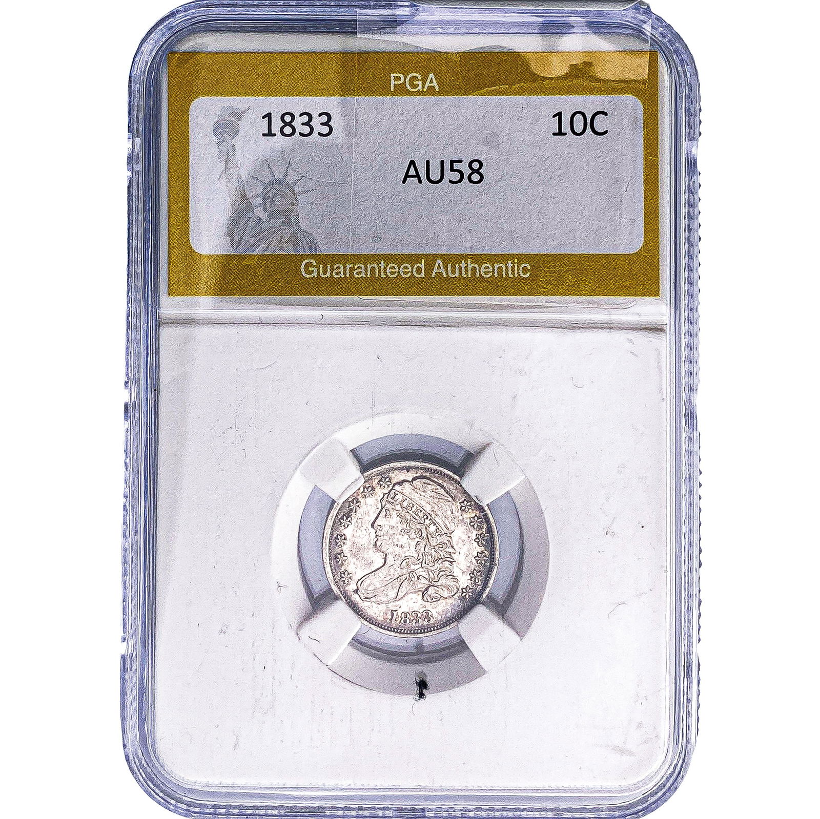1833 Capped Bust Dime PGA AU58 (1 of 2)