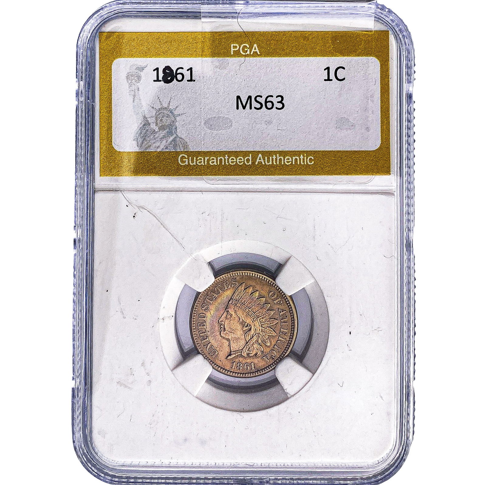 1861 Indian Head Cent PGA MS63 (1 of 2)