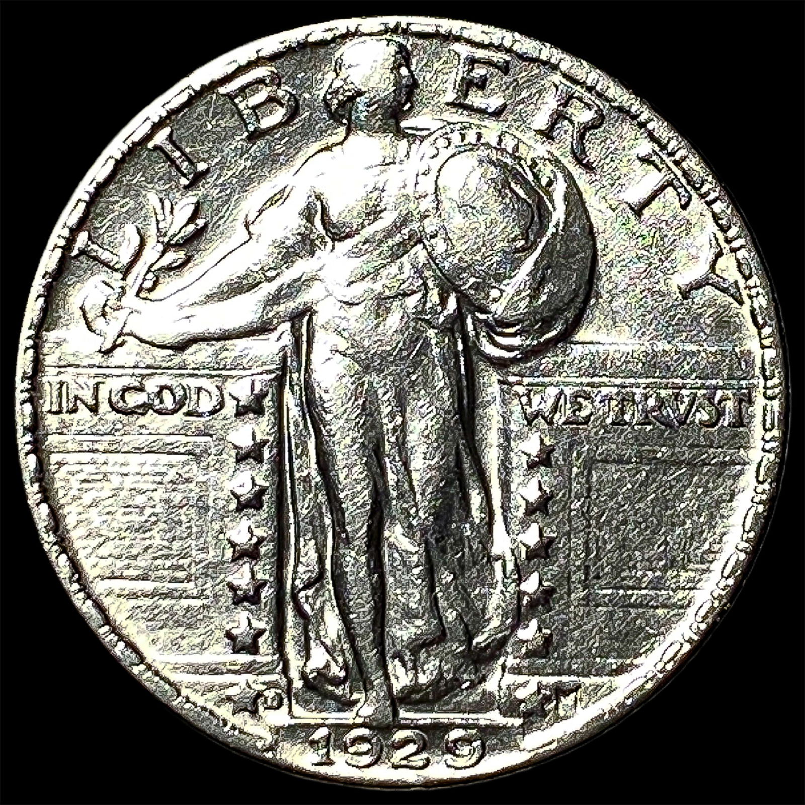 1929 Standing Liberty Silver Quarter CLOSELY UNCIRCULATED (1 of 2)