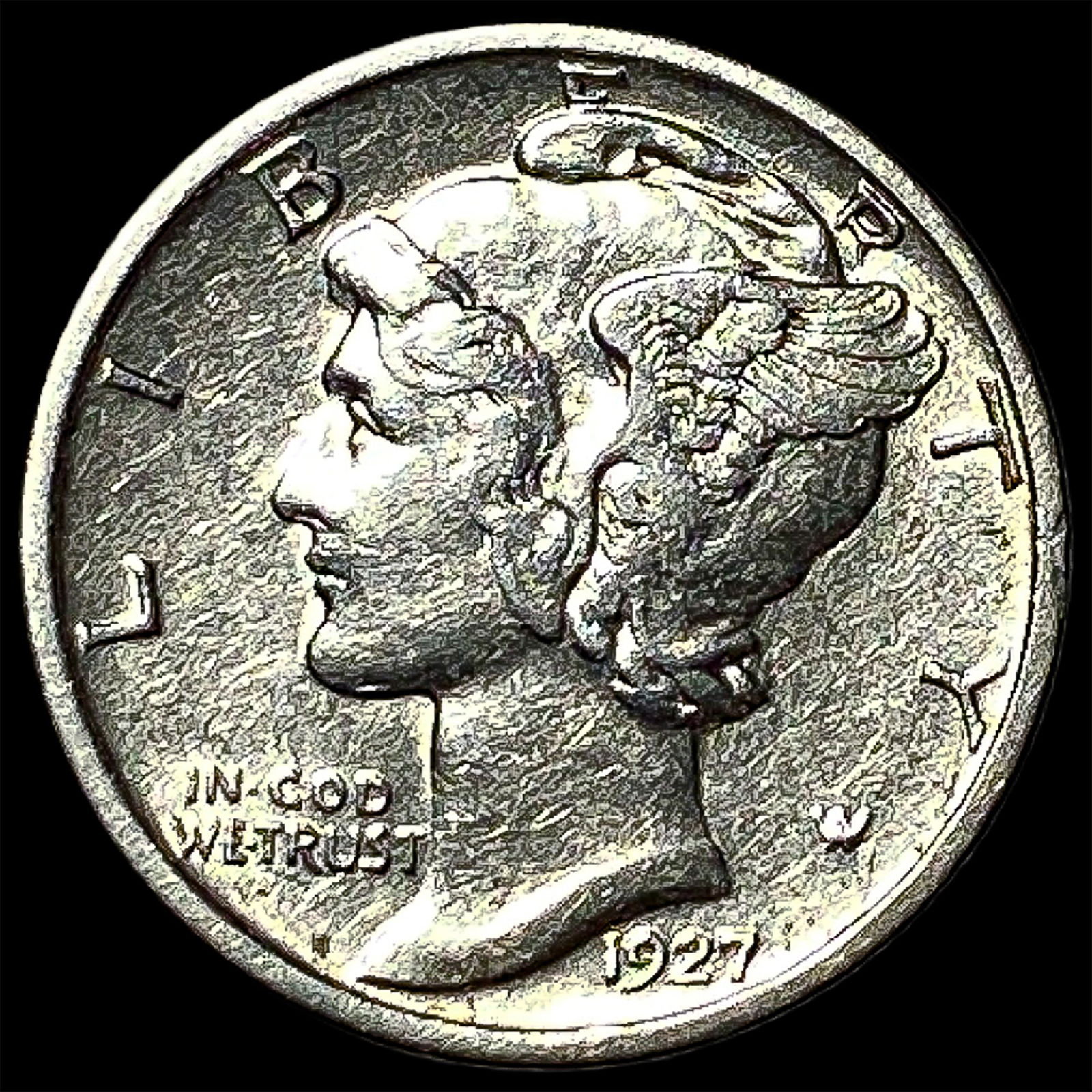 1927 Mercury Dime CLOSELY UNCIRCULATED (1 of 2)