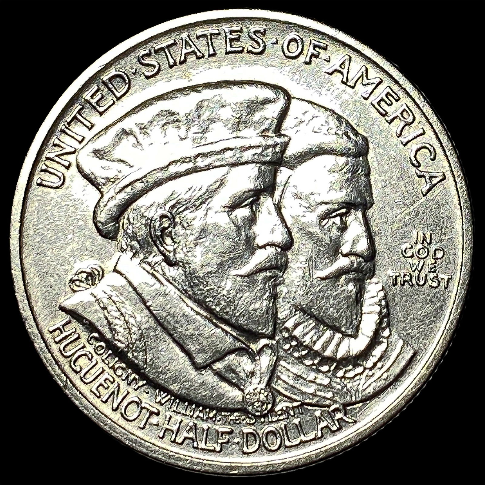 1924 Silver Huguenot-Walloon Half Dollar CLOSELY UNCIRCULATED: 1924 Silver Huguenot-Walloon Half Dollar CLOSELY UNCIRCULATED