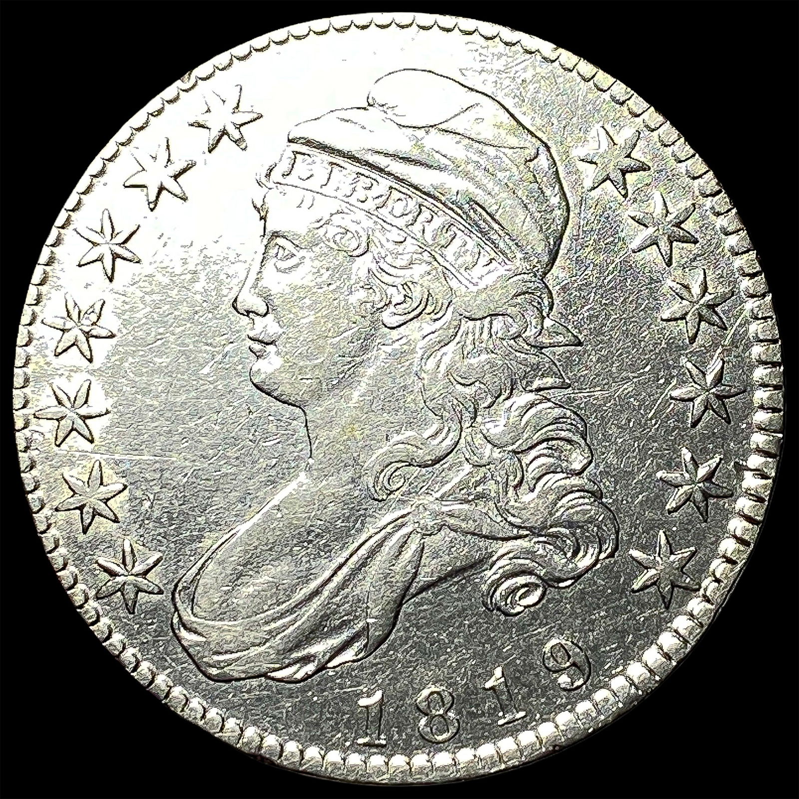 1819 Capped Bust Half Dollar CLOSELY UNCIRCULATED (1 of 2)