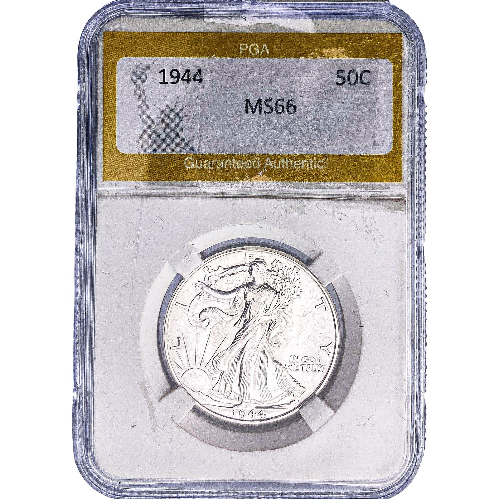 1944 Walking Liberty Half Dollar PGA MS66: 1944 Walking Liberty Half Dollar PGA MS66