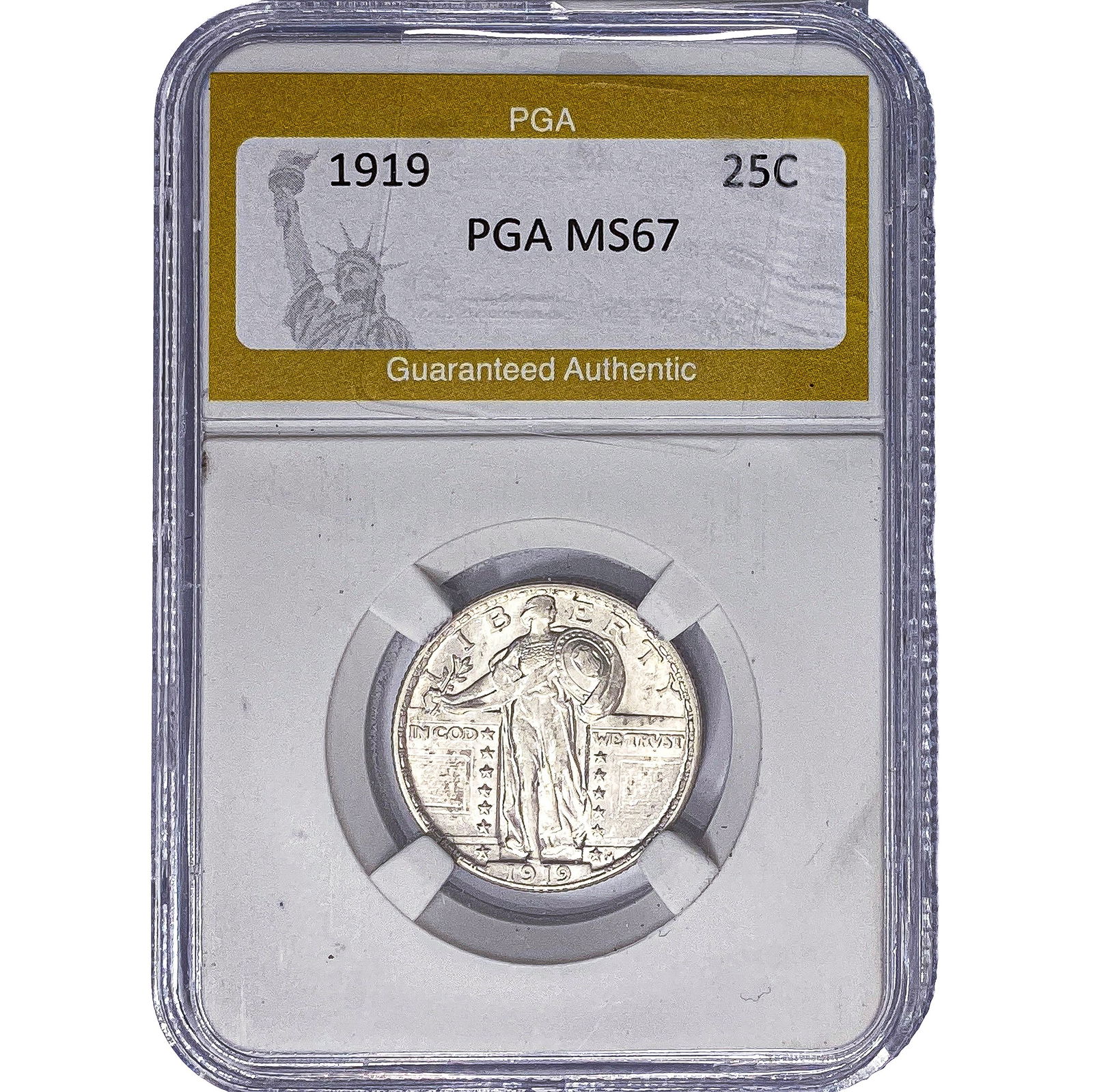 1919 Standing Liberty Quarter PGA MS67: 1919 Standing Liberty Quarter PGA MS67