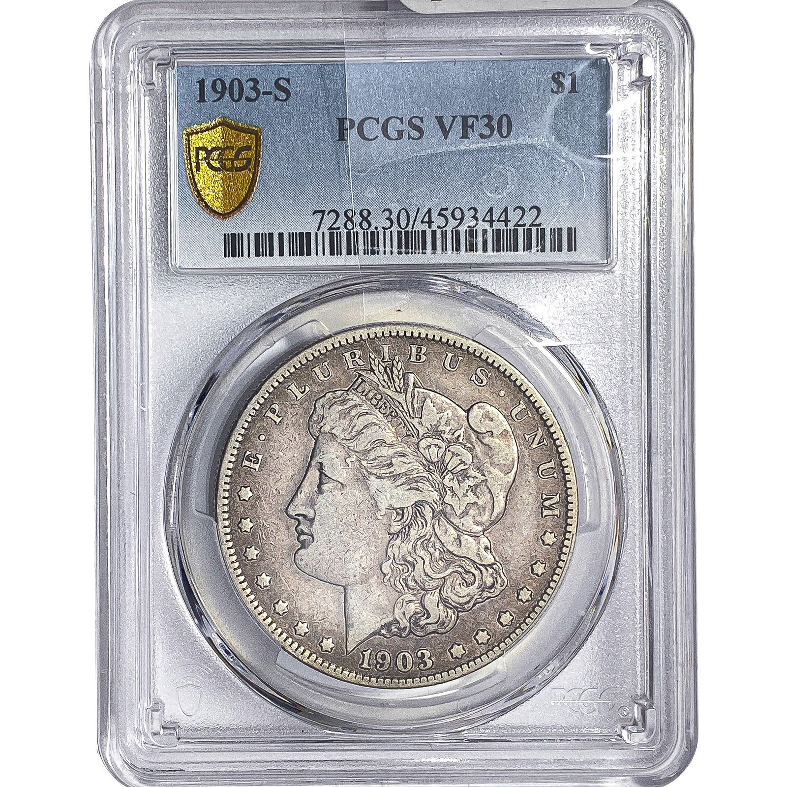 1903-S Morgan Silver Dollar PCGS VF30: 1903-S Morgan Silver Dollar PCGS VF30