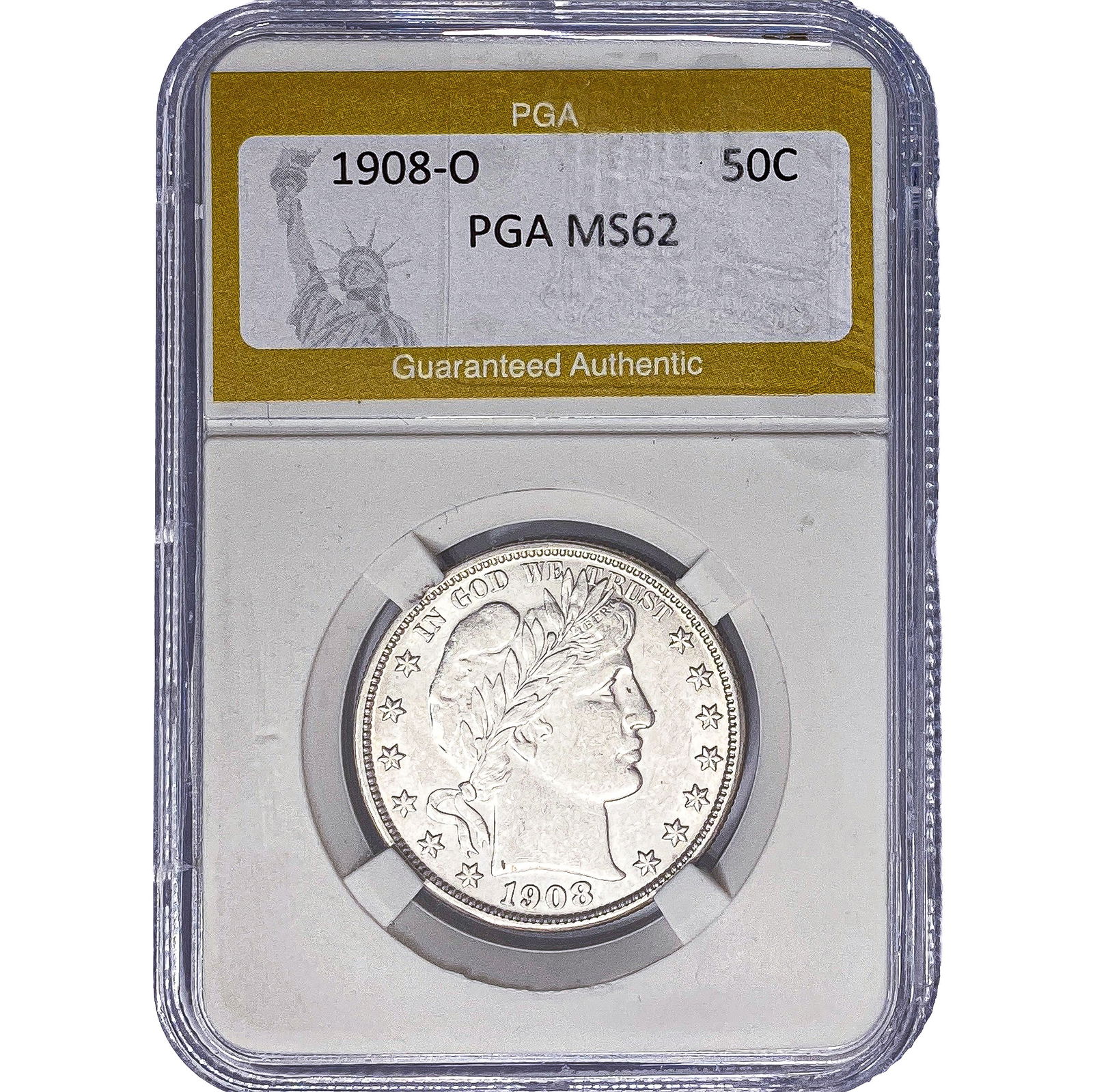1908-O Barber Half Dollar PGA MS62 (1 of 2)