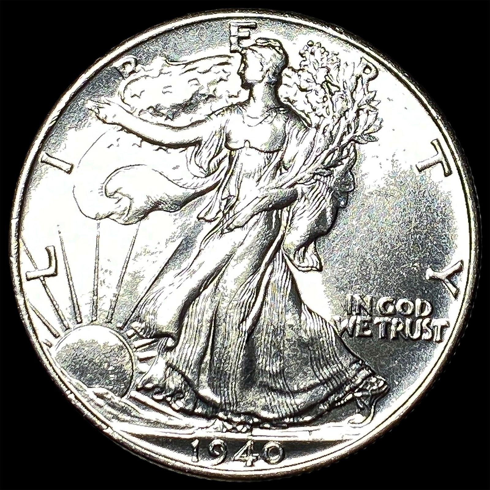 1940-S Silver Walking Liberty Half Dollar CHOICE BU (1 of 2)