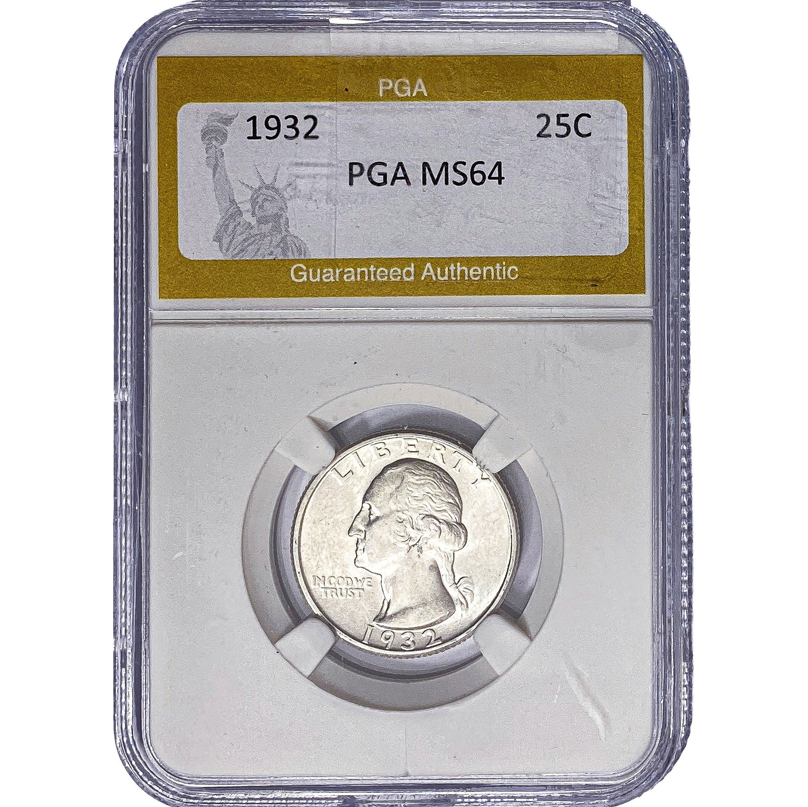 1932 Washington Silver Quarter PGA MS64: 1932 Washington Silver Quarter PGA MS64